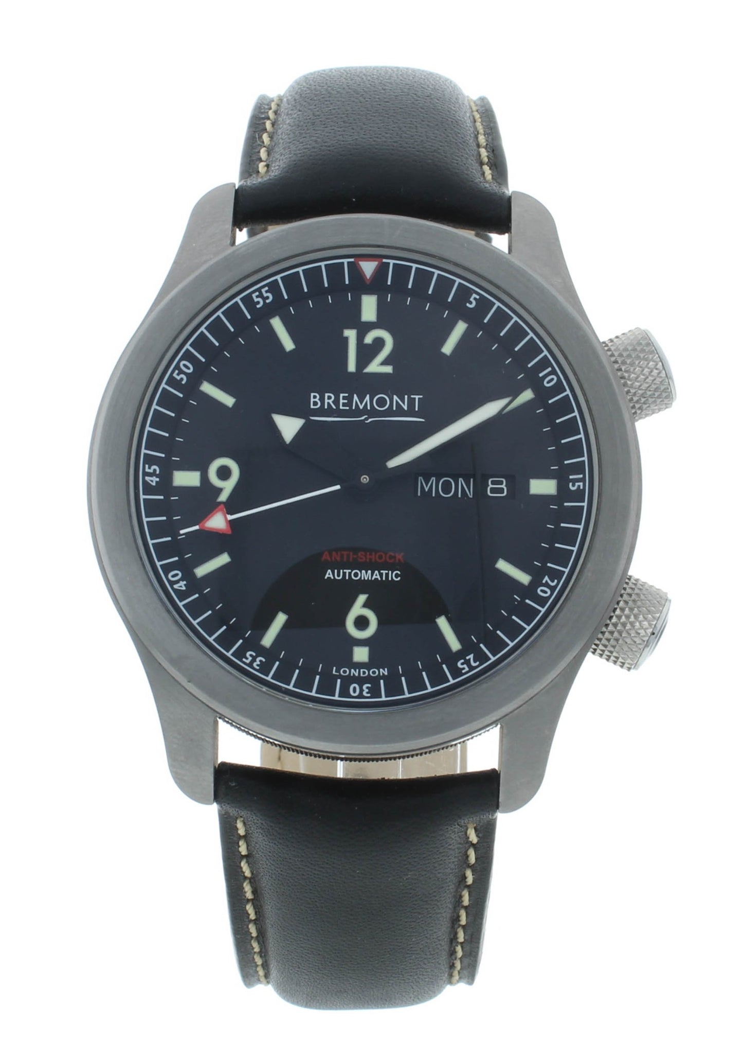Bremont U-2 Stainless Steel Black Dial 43mm Automatic Men’s Watch U2-R-S