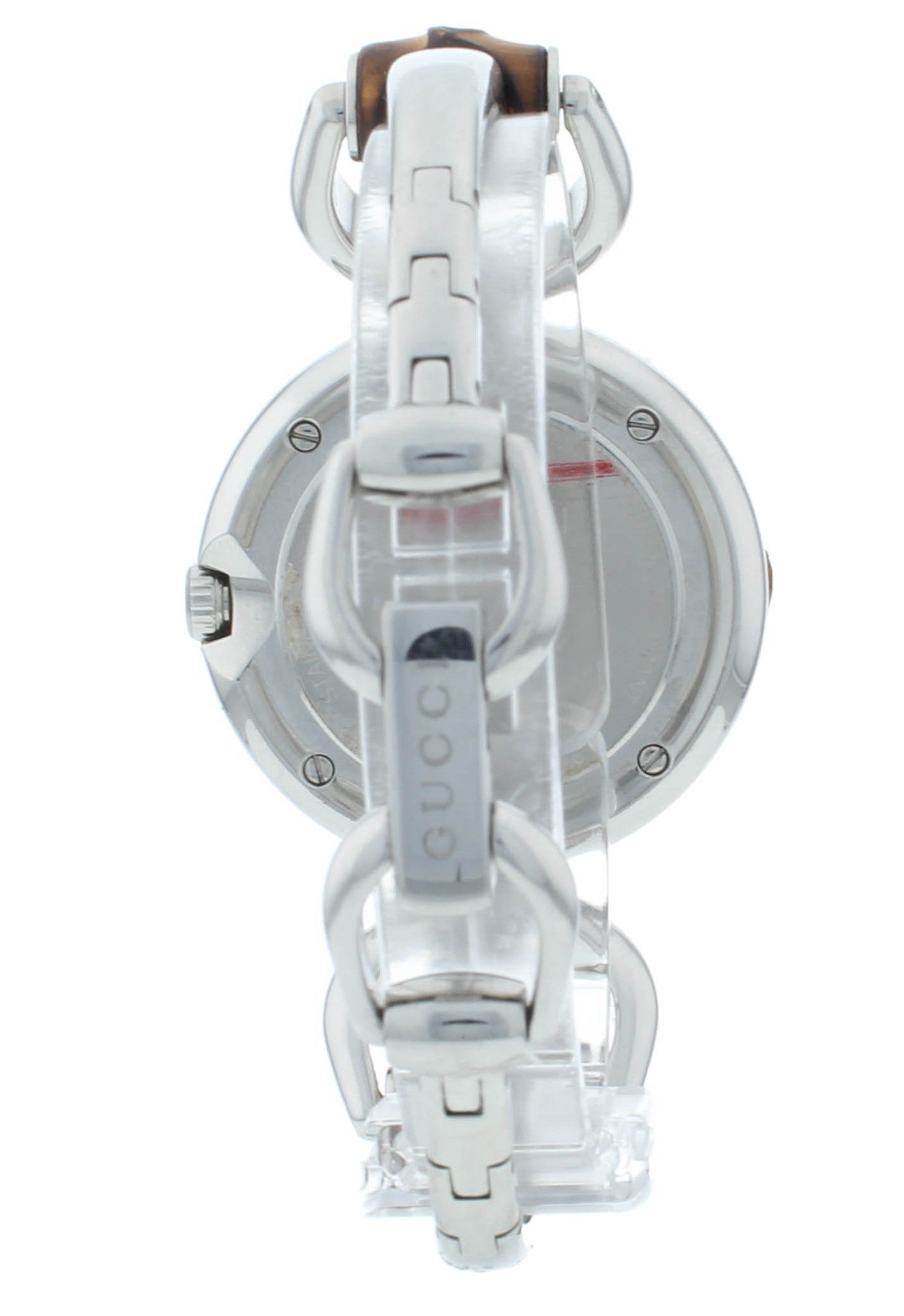 Gucci Bamboo Bangle Black Dial 35mm Quartz Ladies Stainless Steel Watch YA132401