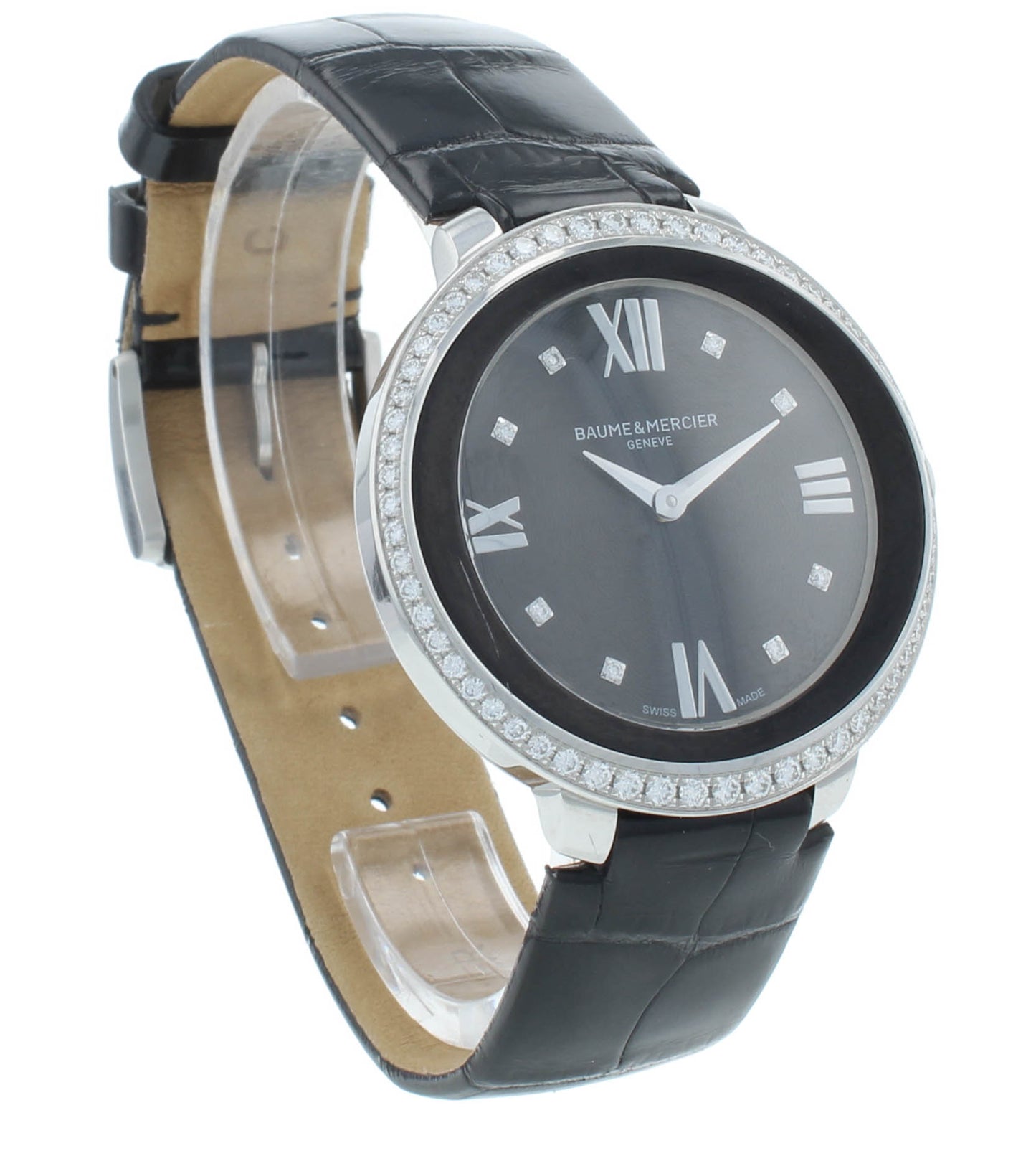 Pre-Owned Baume & Mercier Promesse 34mm Quartz Diamond Ladies Watch M0A10166