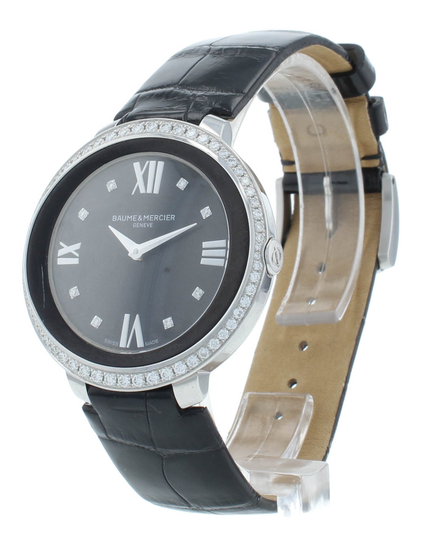 Pre-Owned Baume & Mercier Promesse 34mm Quartz Diamond Ladies Watch M0A10166