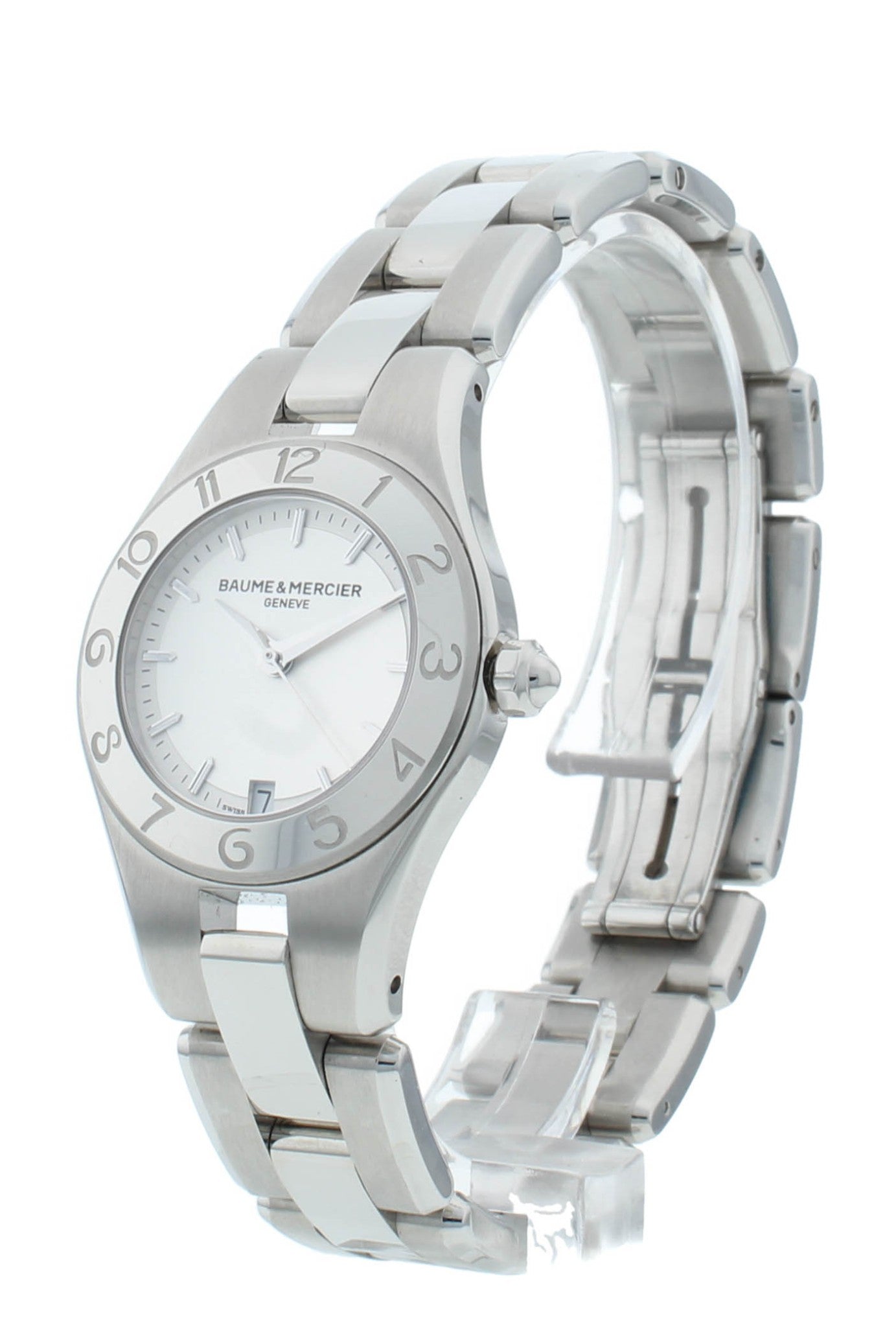 Baume & Mercier Linea Stainless Steel Silver Dial 27mm Ladies Watch M0A10009