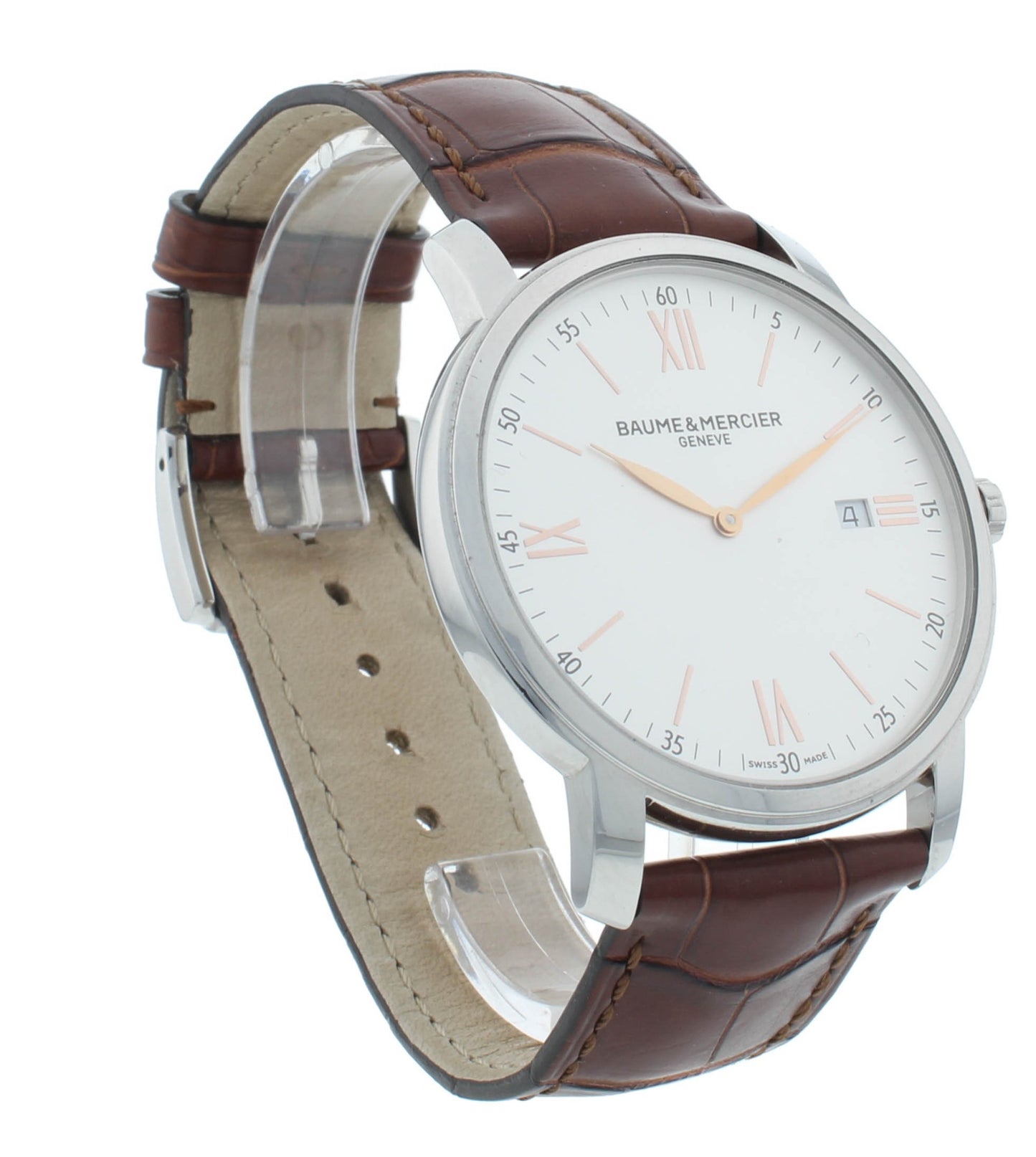Pre-Owned Baume & Mercier Classima 42mm Silver Dial Quartz Men's Watch M0A10144