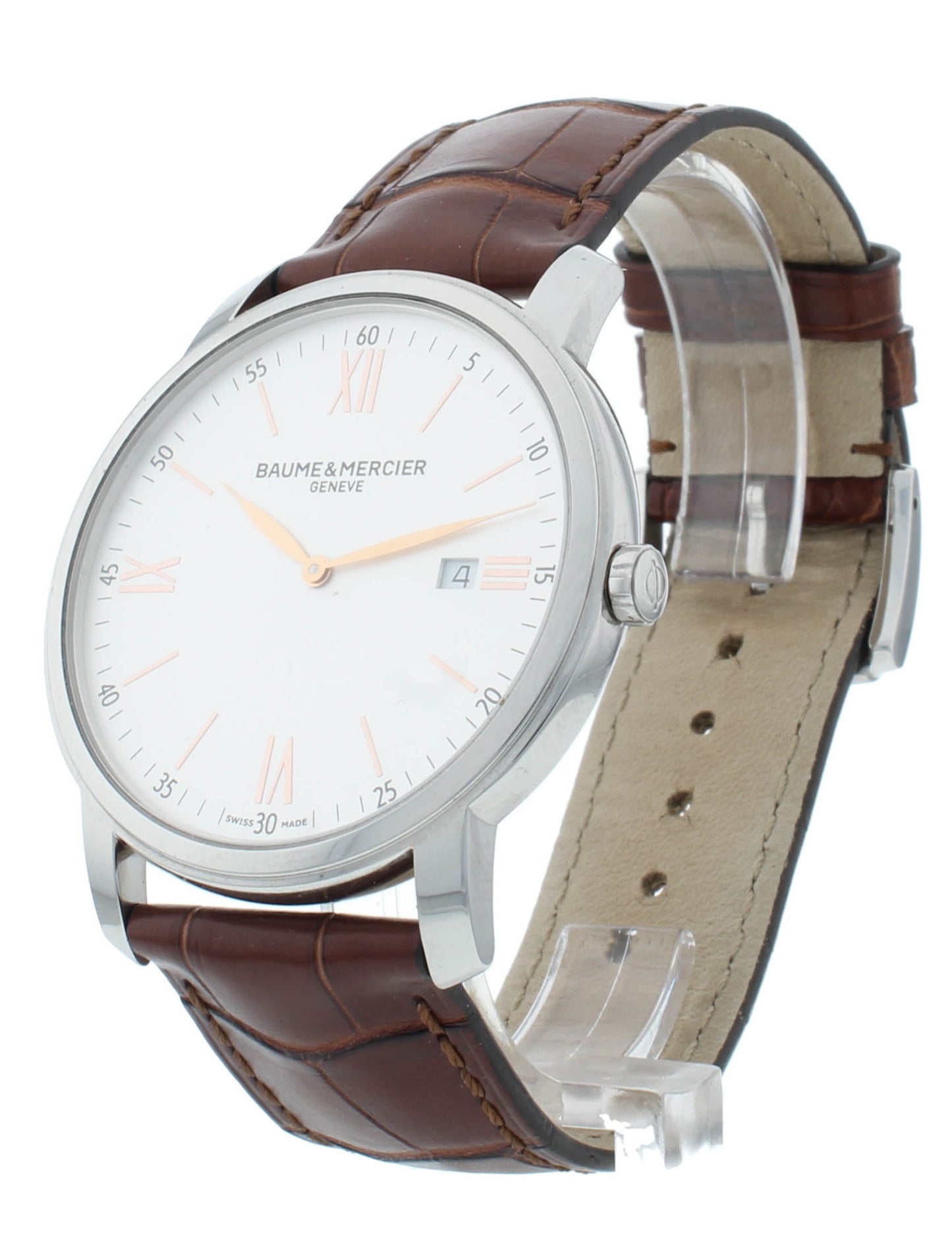 Pre-Owned Baume & Mercier Classima 42mm Silver Dial Quartz Men's Watch M0A10144