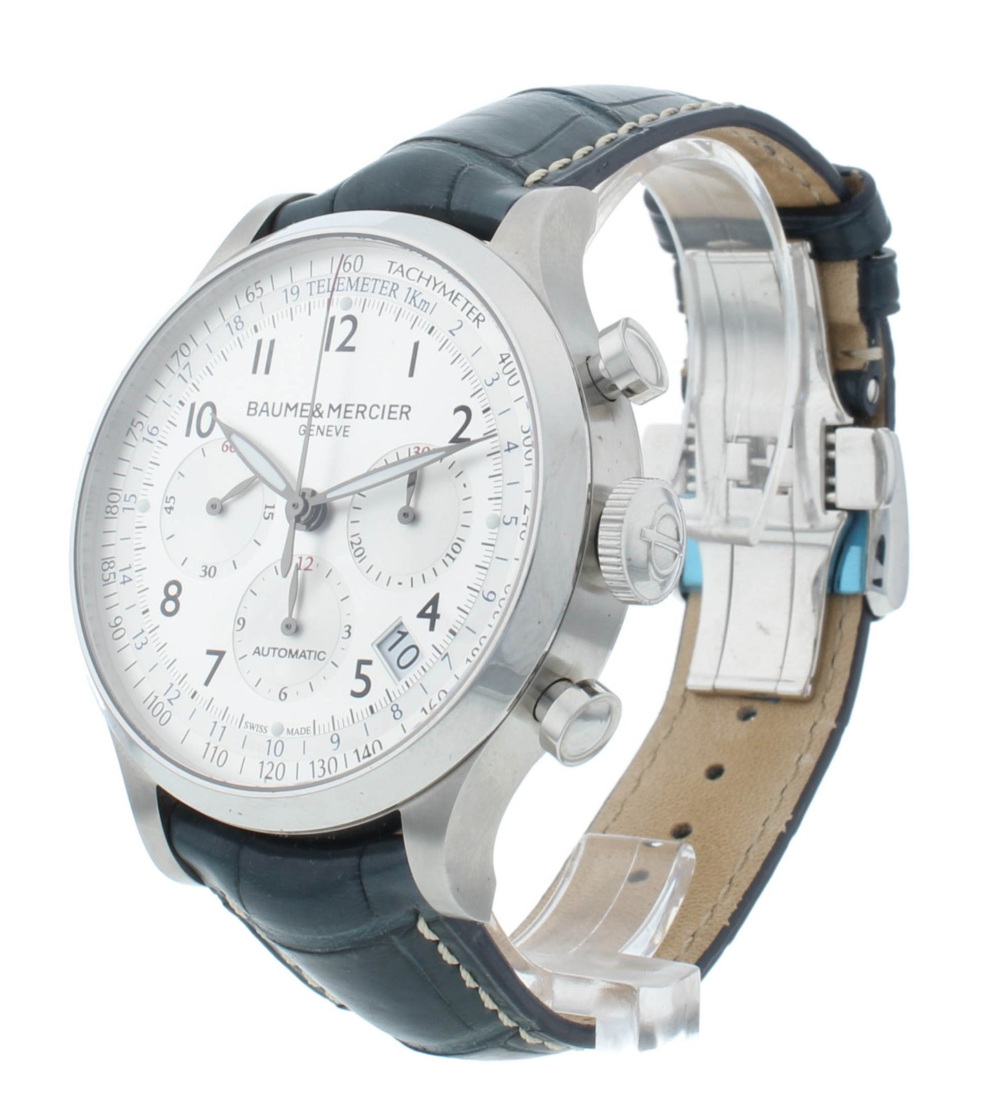 Baume & Mercier Capeland Automatic 44mm Silver Dial Chrono Men's Watch M0A10063