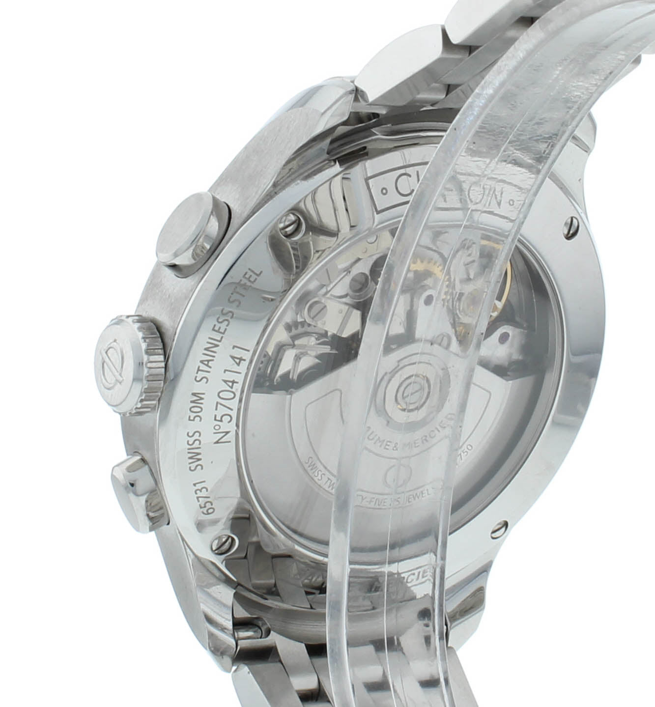 Pre-Owned Baume & Mercier Clifton Chrono Black Dial 43mm Men's Watch M0A10212