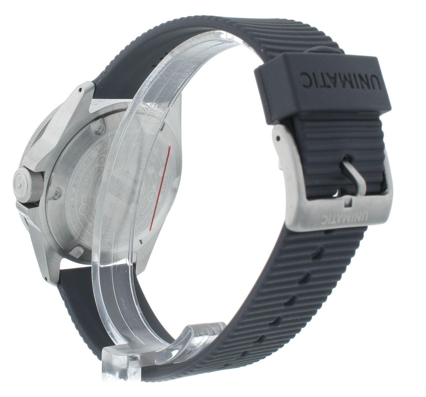 Unimatic Modello Uno 40mm Automatic Rubber Strap Black Dial Men's Watch U1S-PD3