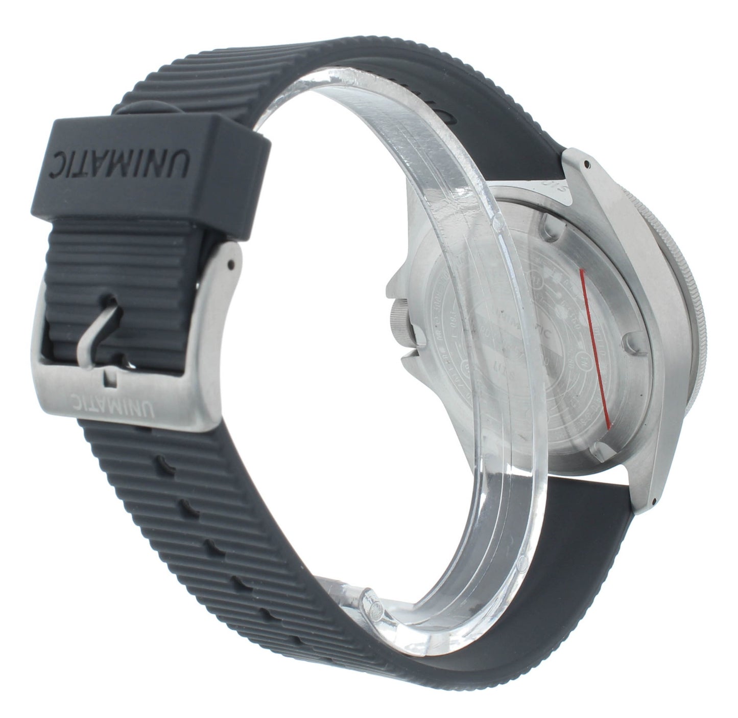 Unimatic Modello Uno 40mm Automatic Rubber Strap Black Dial Men's Watch U1S-PD3