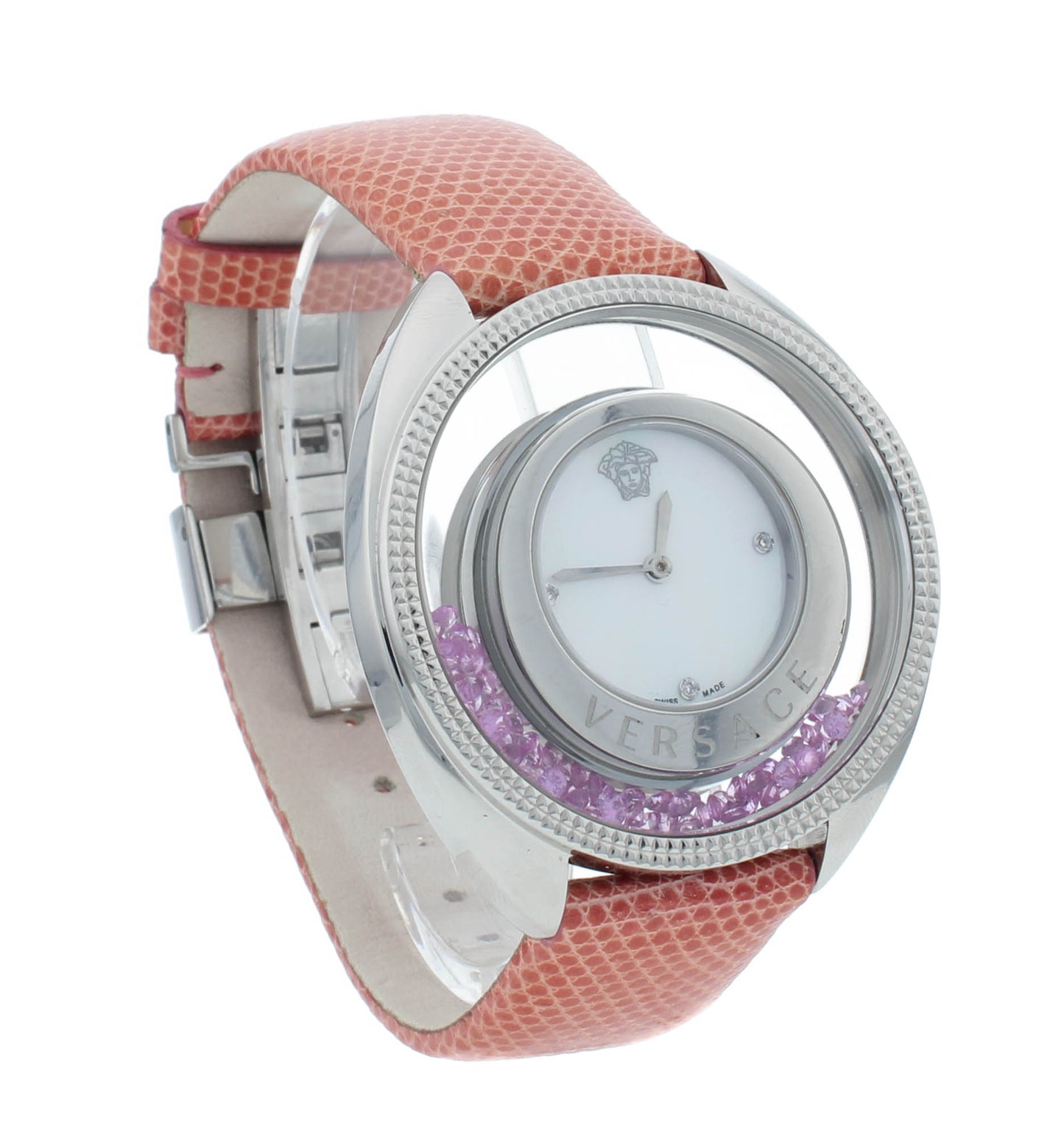 Pre-Owned Versace Quartz White MOP Dial 40mm Men's Watch VAN02 0016