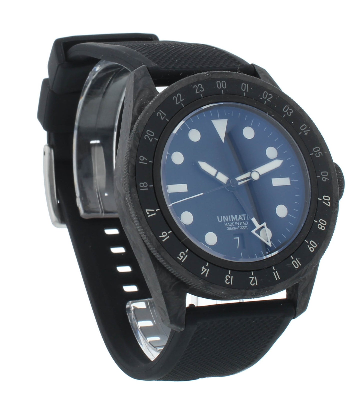 Pre-Owned Unimatic Modello Uno U1S-Carbon GMT Auto 41mm Men's Watch U1S-C-GMT-H