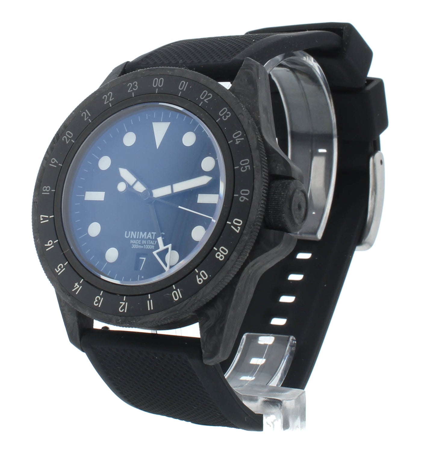 Pre-Owned Unimatic Modello Uno U1S-Carbon GMT Auto 41mm Men's Watch U1S-C-GMT-H