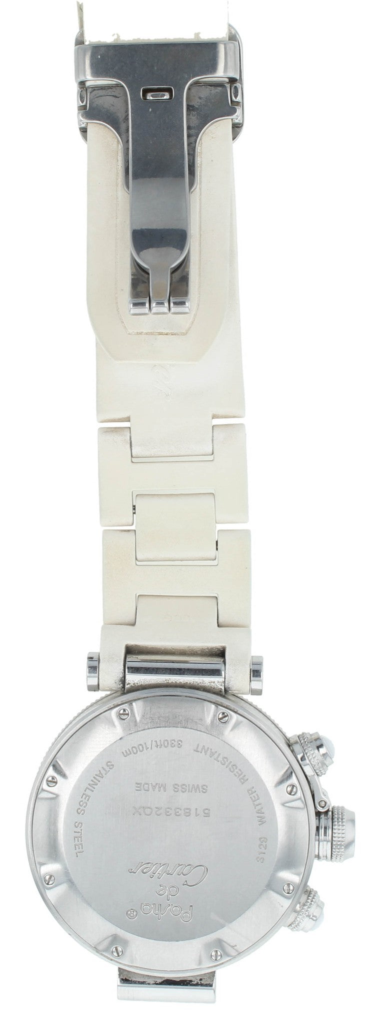 Cartier Pasha Seatimer 37mm Chrono Quartz Steel & Gold Men's Watch W3140004-3129