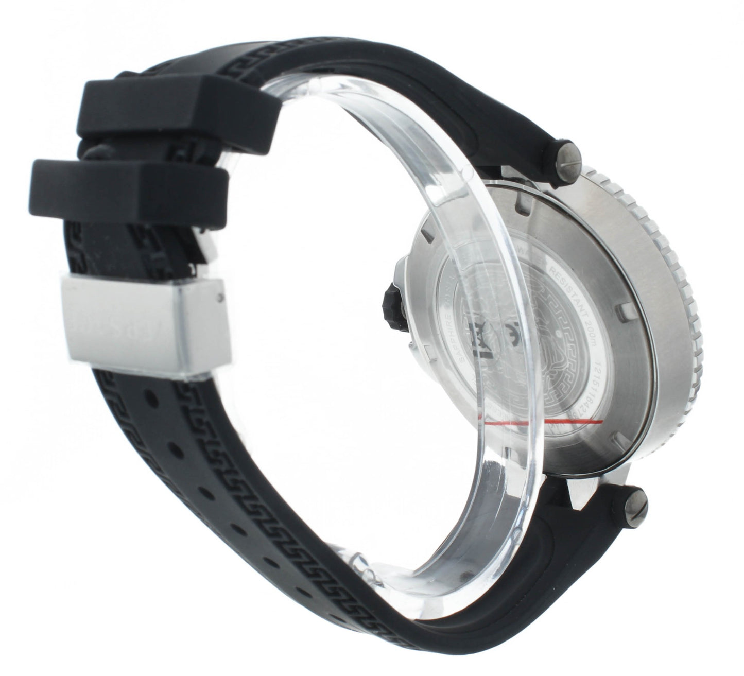 Versace V-Race Diver Black Dial 45mm Rubber Strap Quartz Men's Watch VAK01 0016