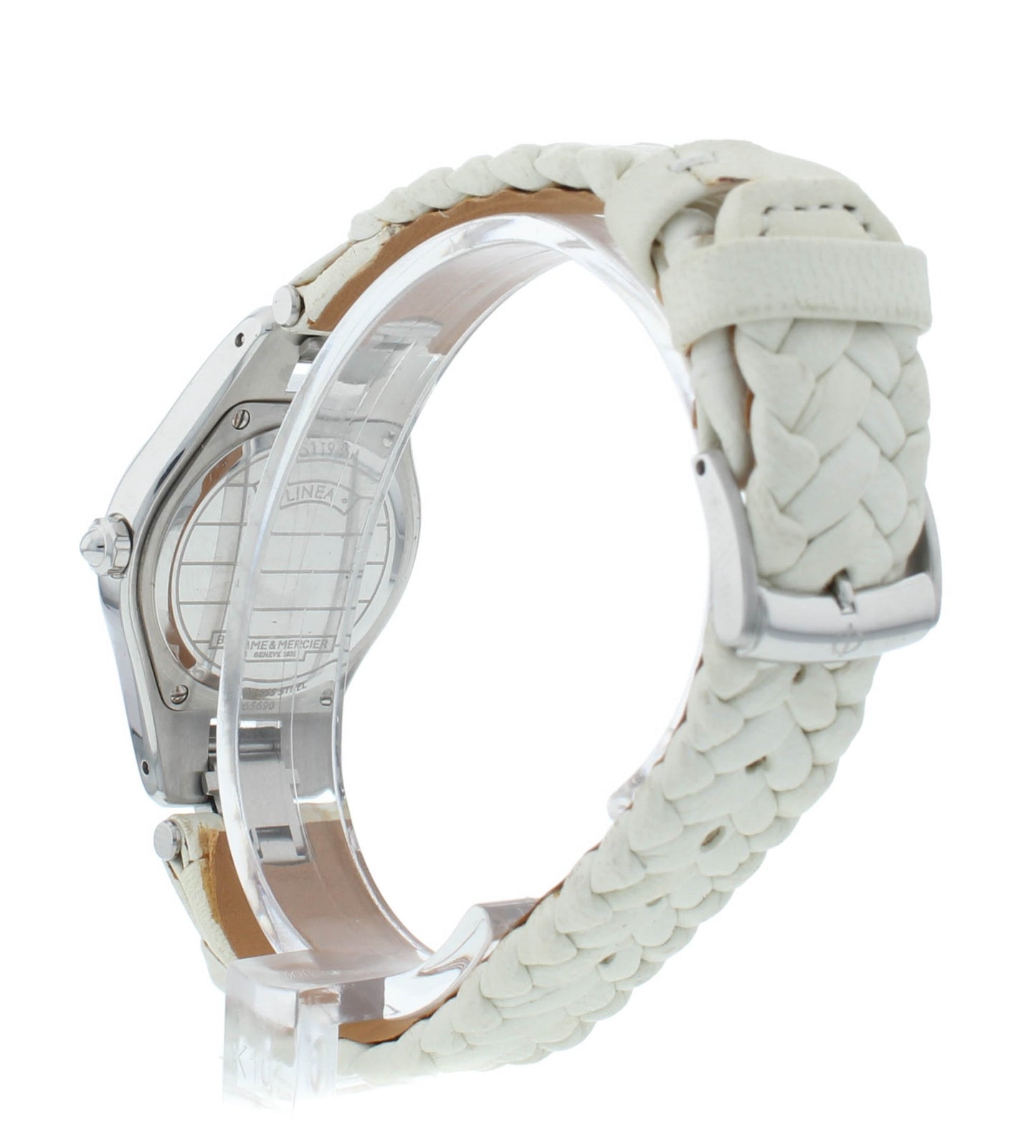 Baume & Mercier Linea White MOP Dial & Strap Quartz 27mm Ladies Watch M0A10117