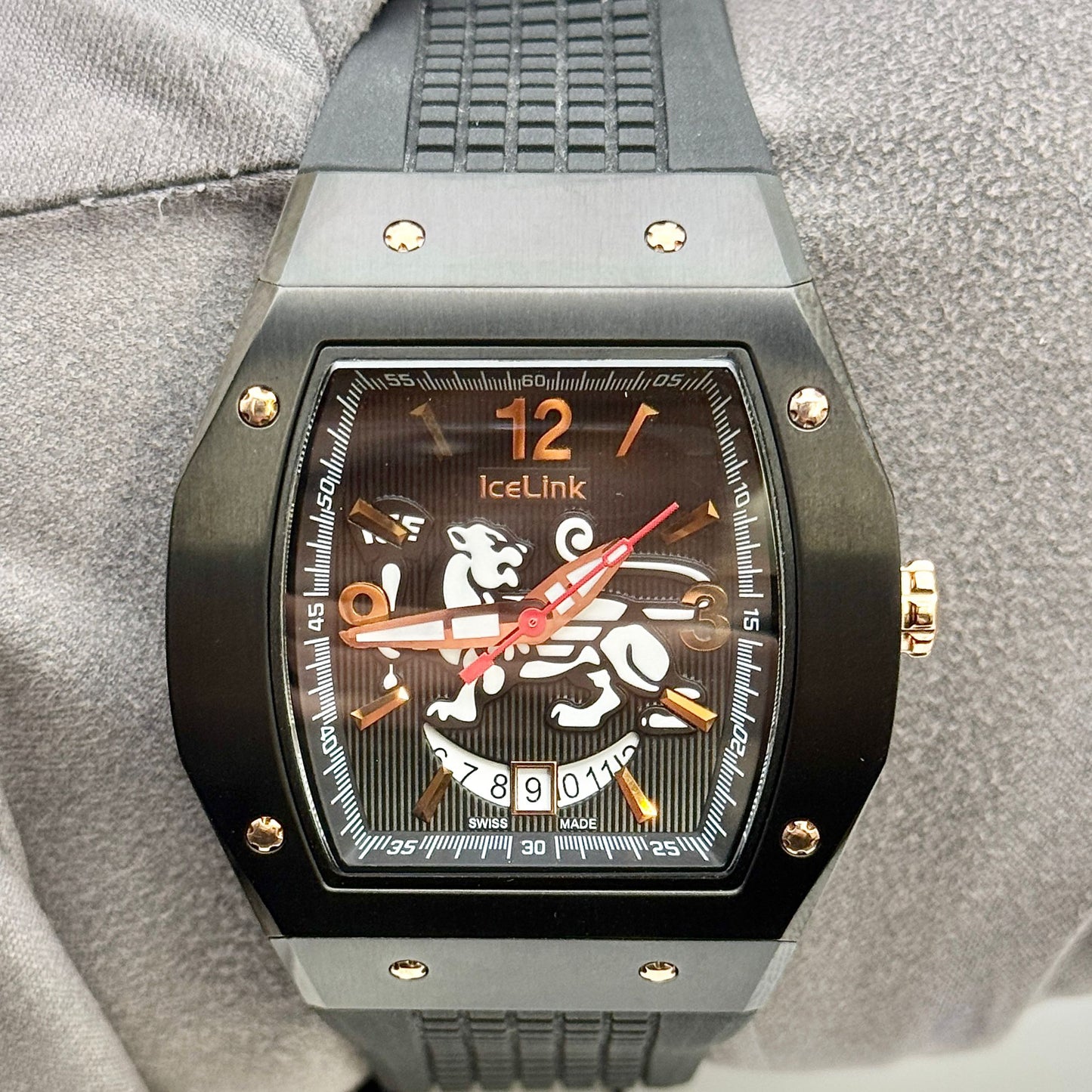 IceLink District Phospho 43mm Automatic Black Dial Men's Watch P3NDLP3NDA