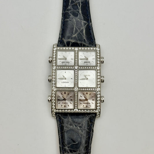 IceLink Senator Six Time Zone 33X45mm Quartz Unisex Watch PVDSATNDA