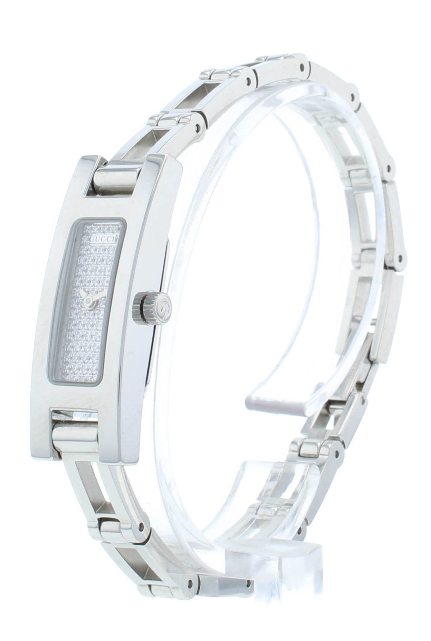 Gucci 3900 Diamond Dial Stainless Steel Quartz 12mm Quartz Ladies Watch YA039501