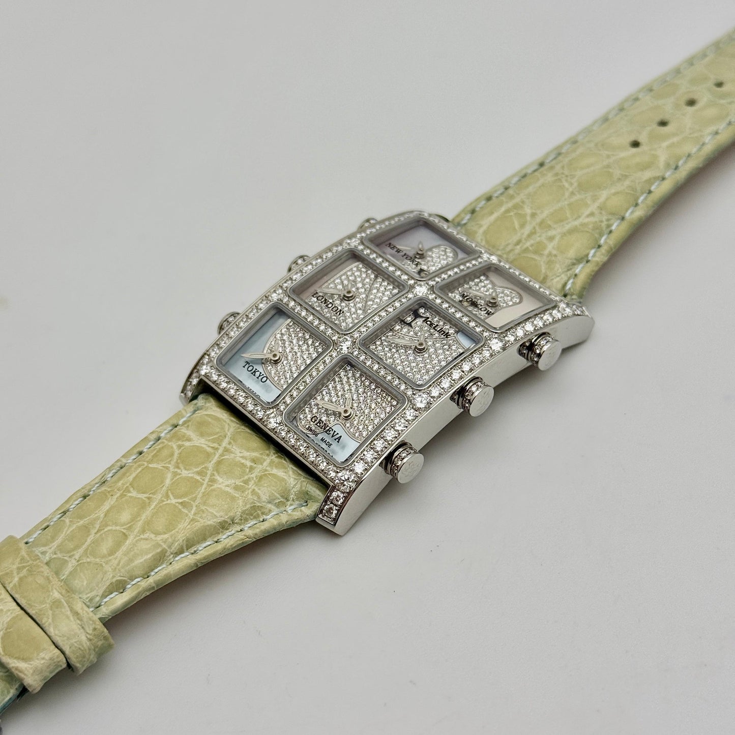 IceLink Senator Six Time Zone 33X45mm Quartz Unisex Stainless Steel Watch