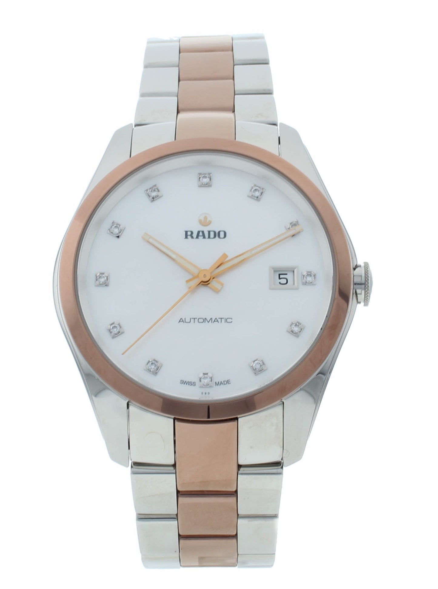 Rado HyperChrome Automatic 38.7mm White MOP Diamond Dial Men's Watch R32980902