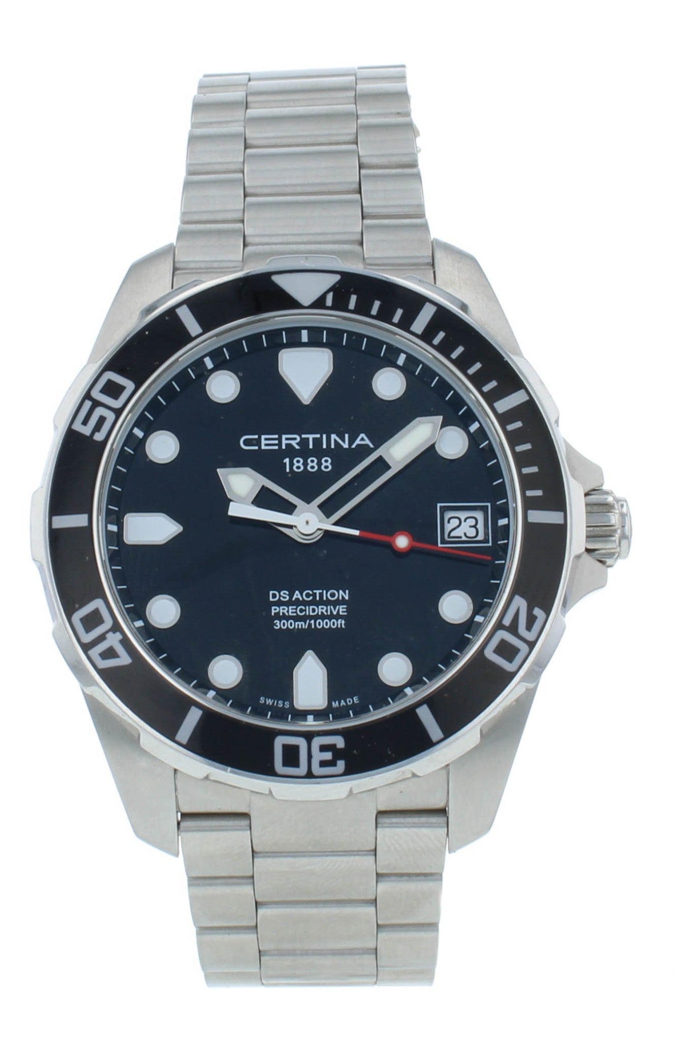 Certina DS Action 41mm Black Dial Quartz Men's Watch
