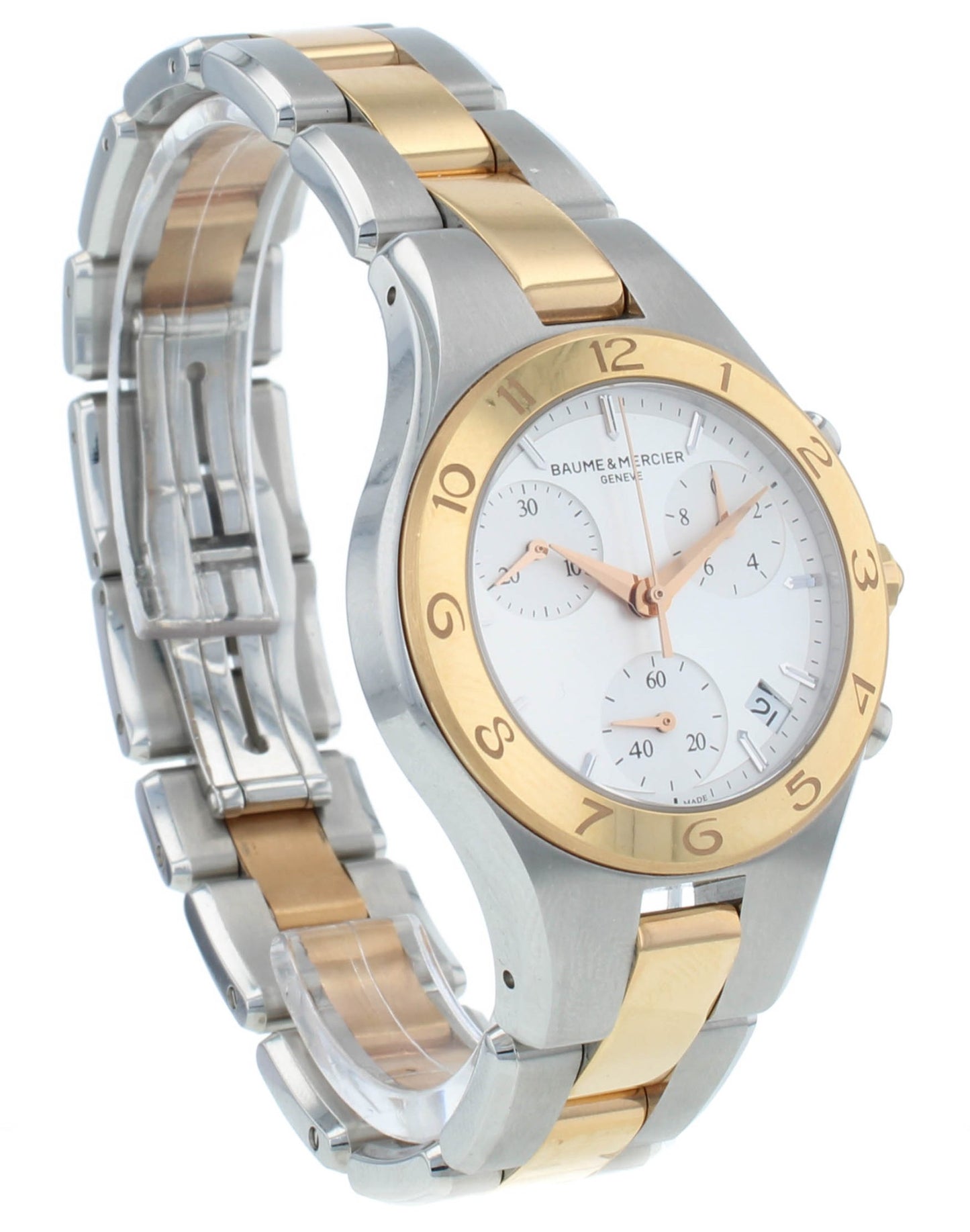 Baume & Mercier Linea 32mm Two-Tone Quartz Chronograph Ladies Watch M0A10158