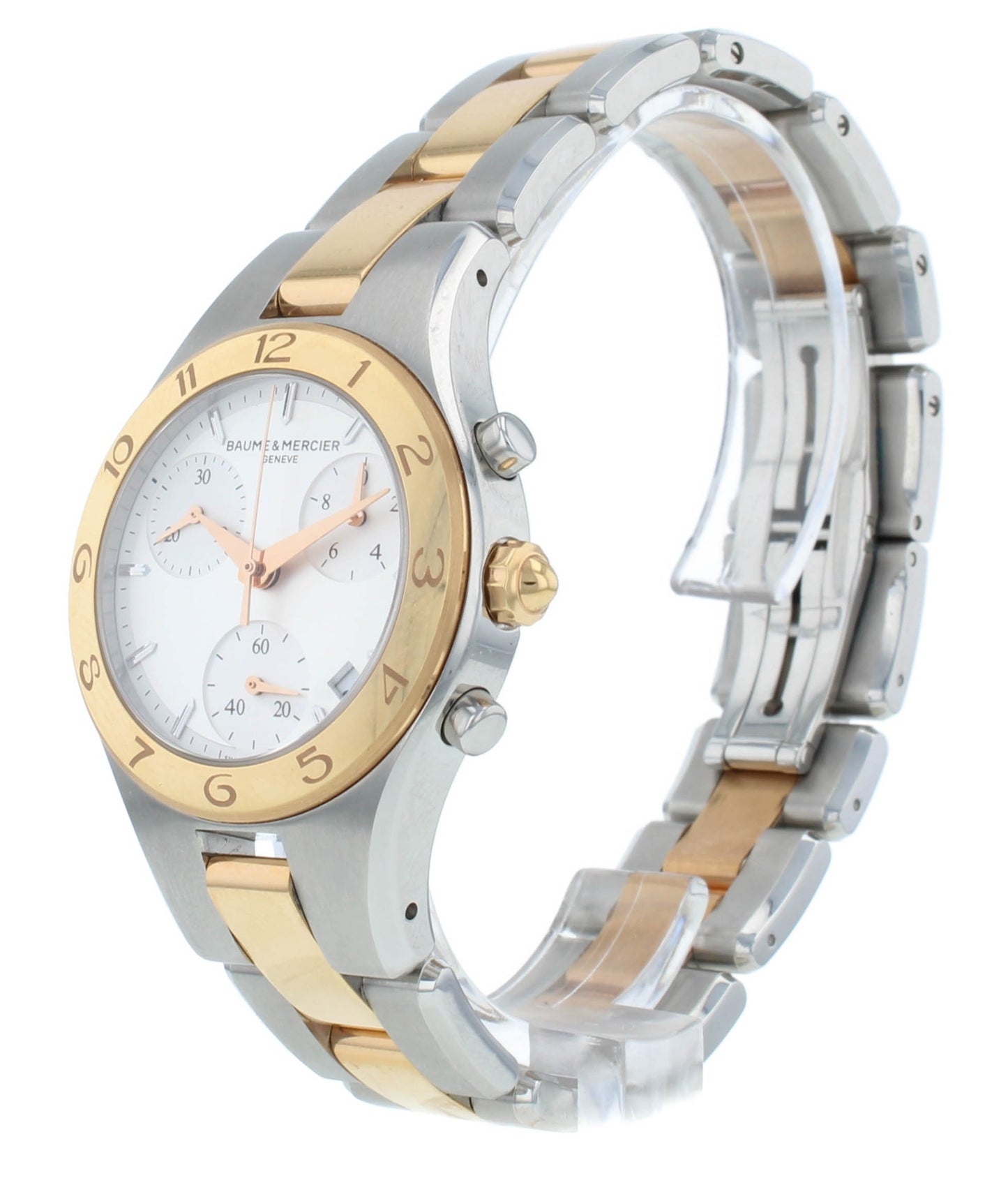 Baume & Mercier Linea 32mm Two-Tone Quartz Chronograph Ladies Watch M0A10158