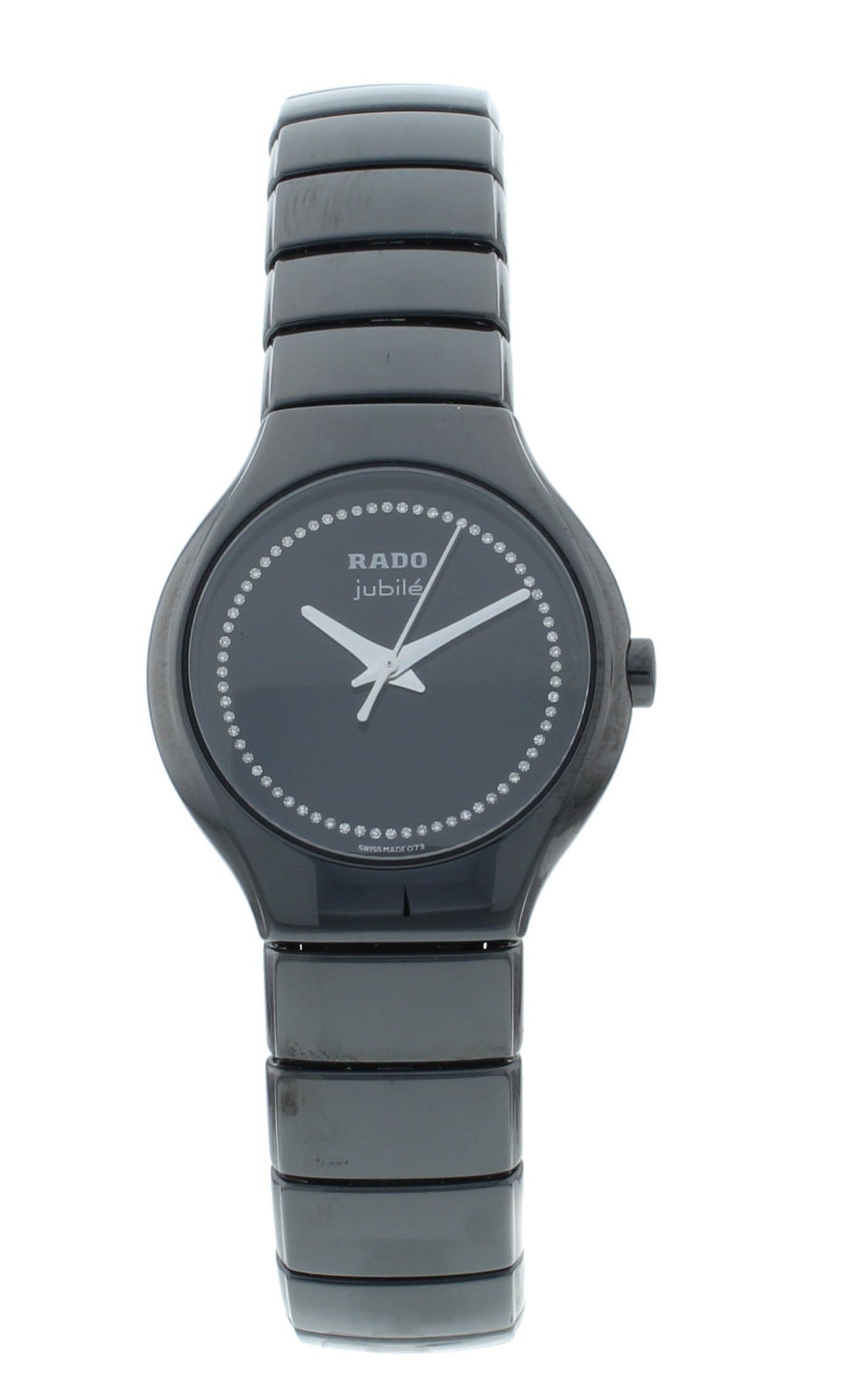 Rado True Jubile 27mm Ceramic Black Diamond Dial Quartz Ladies Watch R27655732