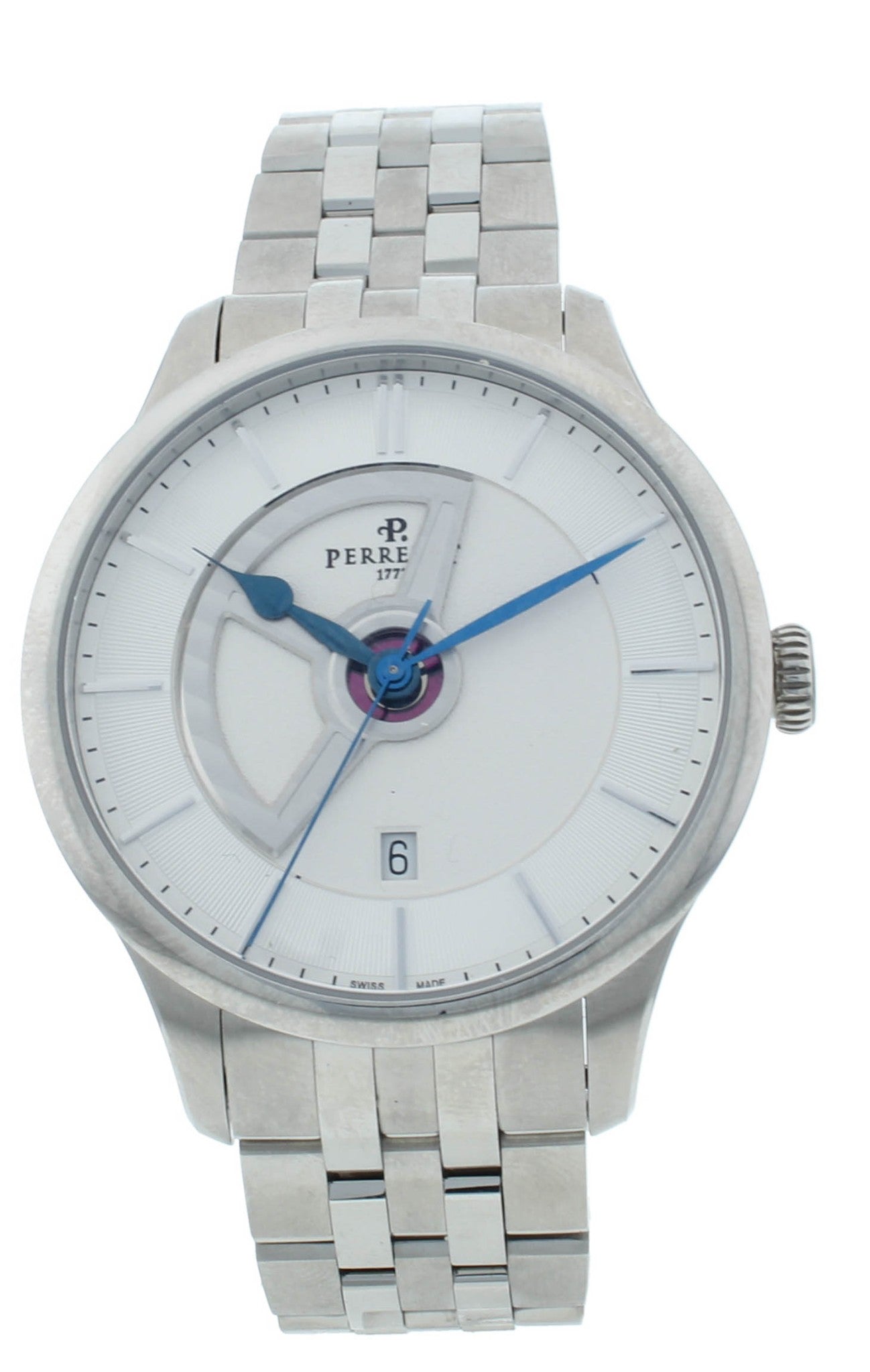 Perrelet Classique Double Rotor Silver Dial 42.5mm Automatic Men’s Watch A1090/4