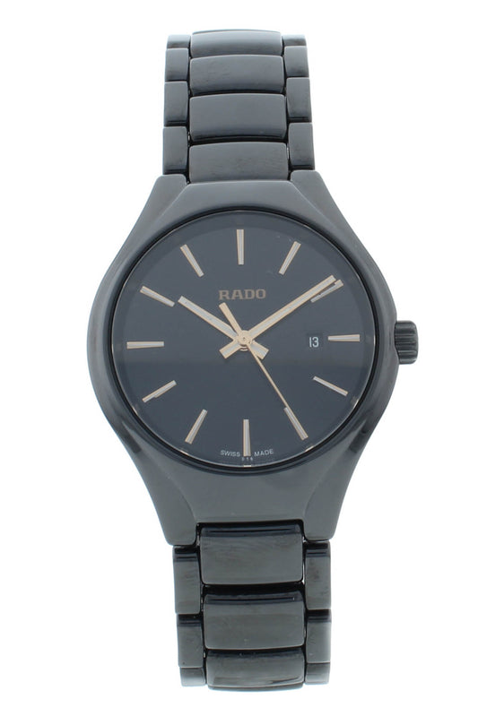 Rado True 30mm Ceramic Black Dial Quartz Ladies Watch R27059162