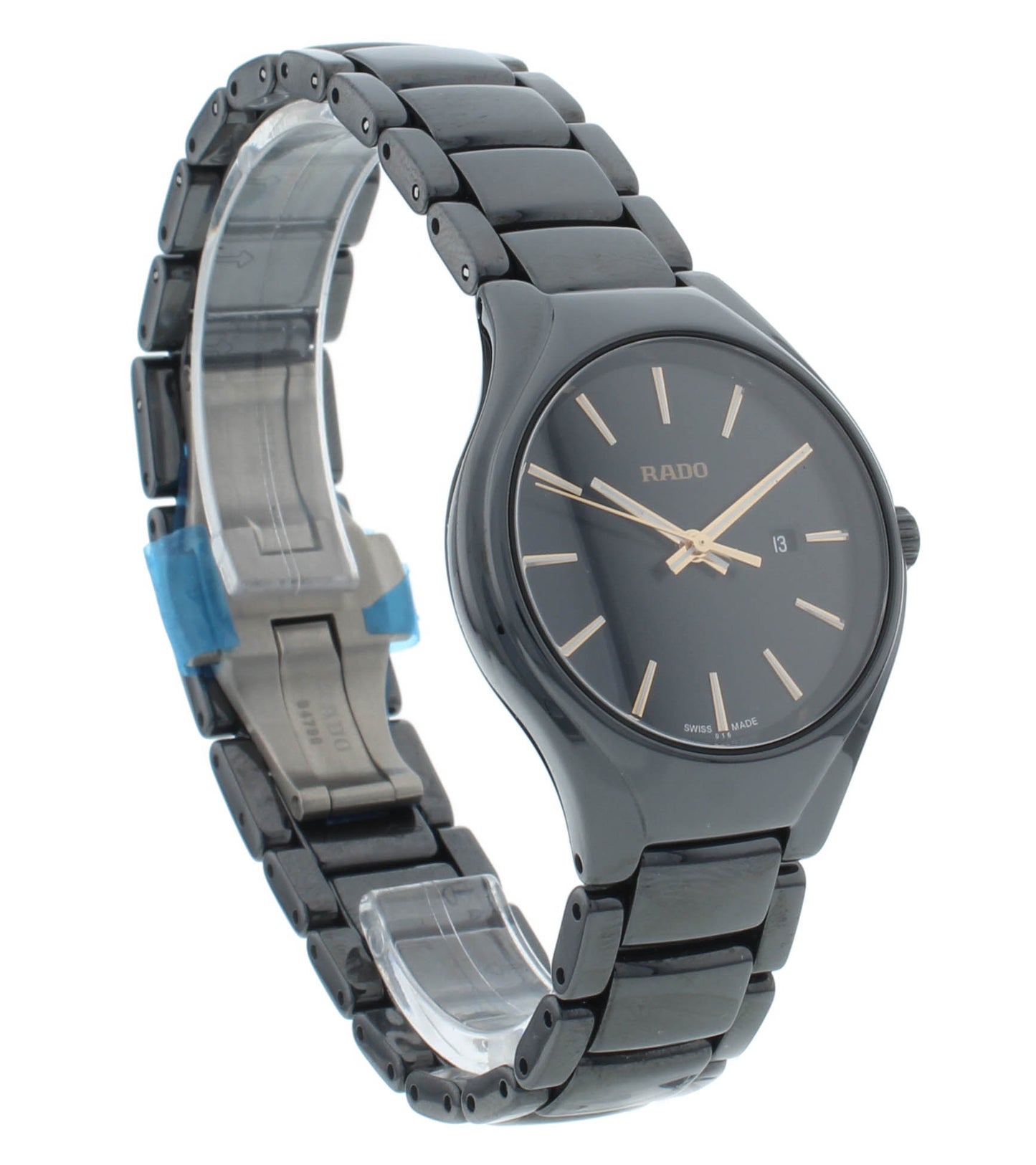 Rado True 30mm Ceramic Black Dial Quartz Ladies Watch R27059162