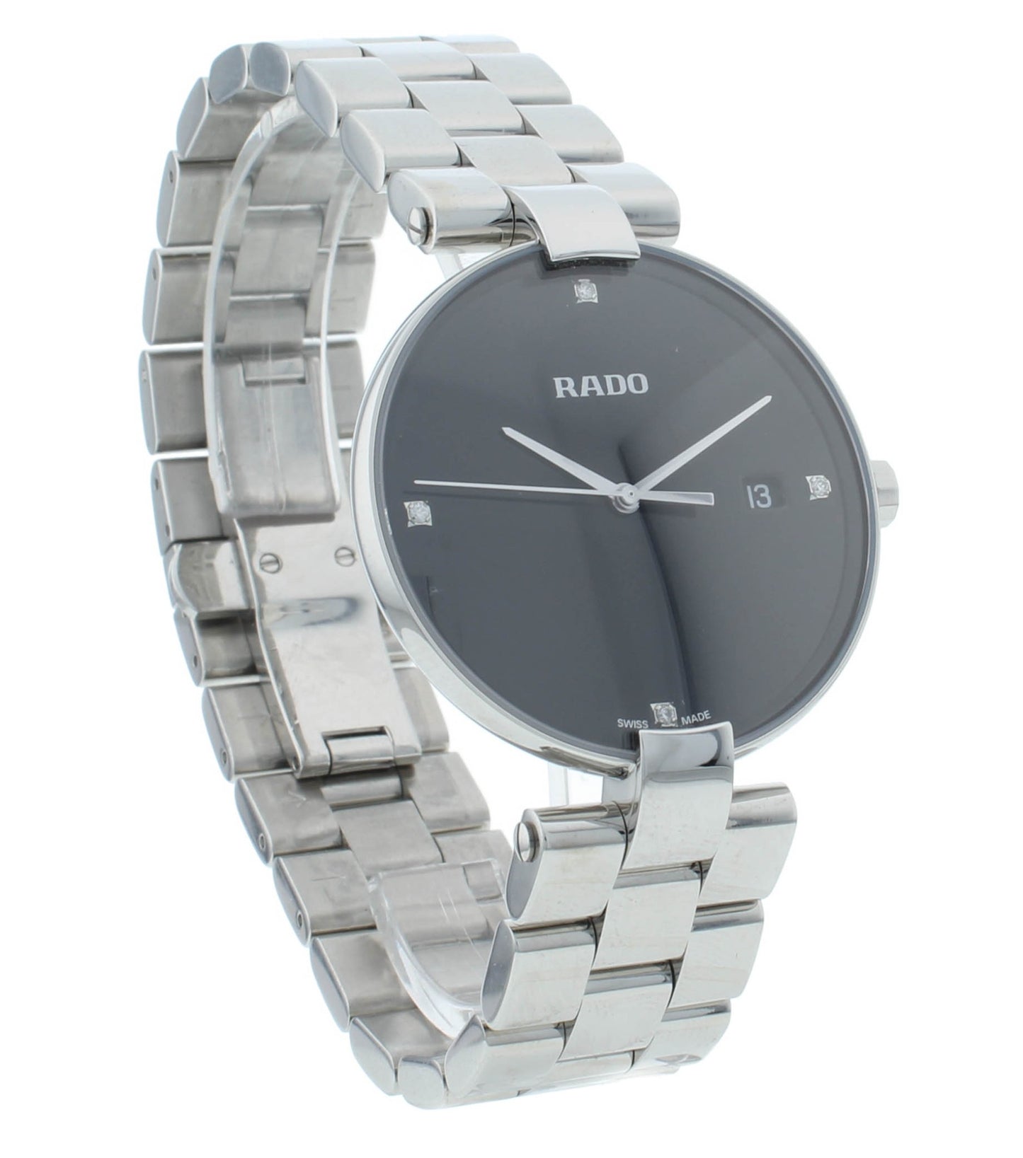 Rado Coupole 36mm Quartz Black Dial Stainless Steel Ladies Watch R22852703