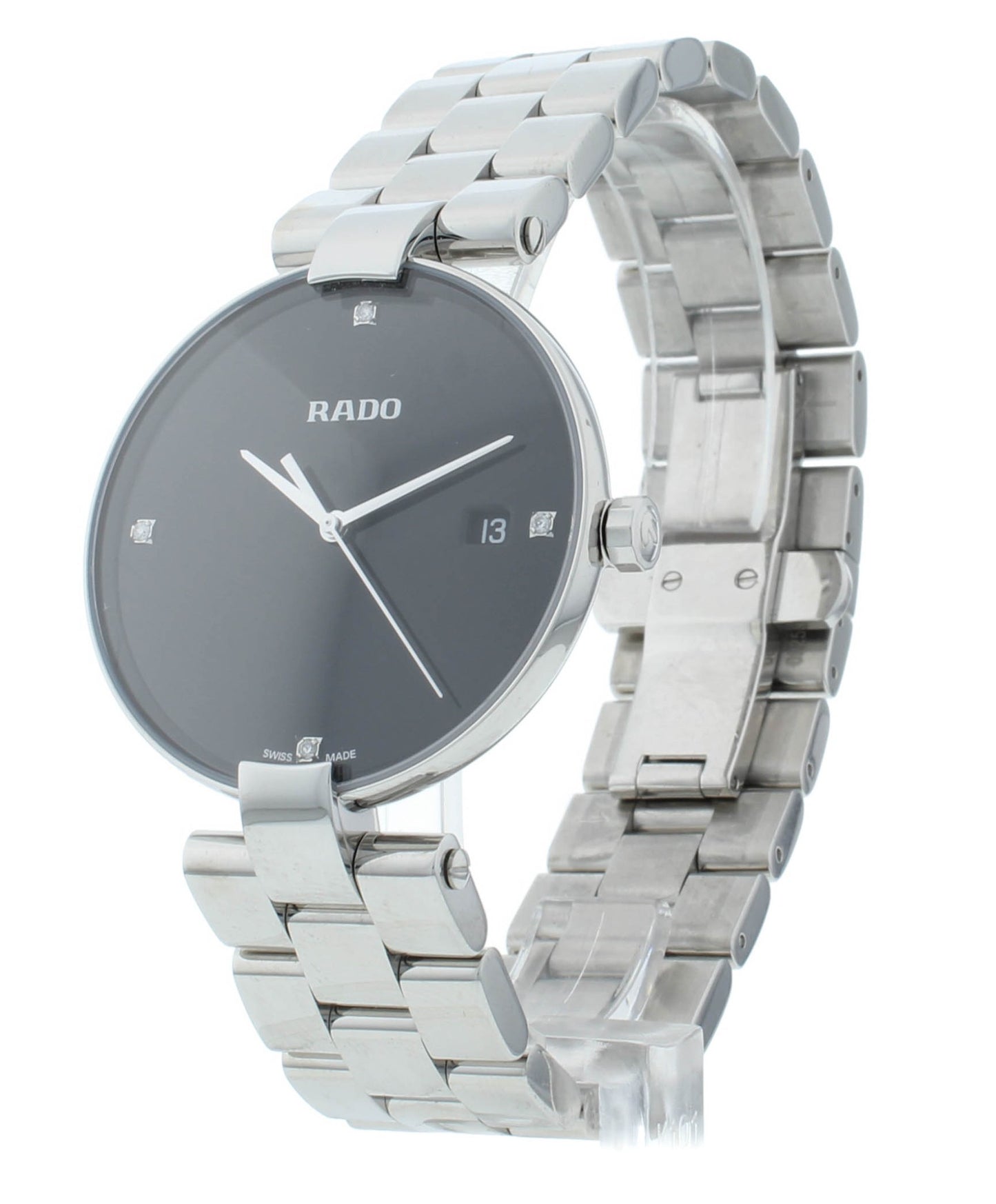 Rado Coupole 36mm Quartz Black Dial Stainless Steel Ladies Watch R22852703