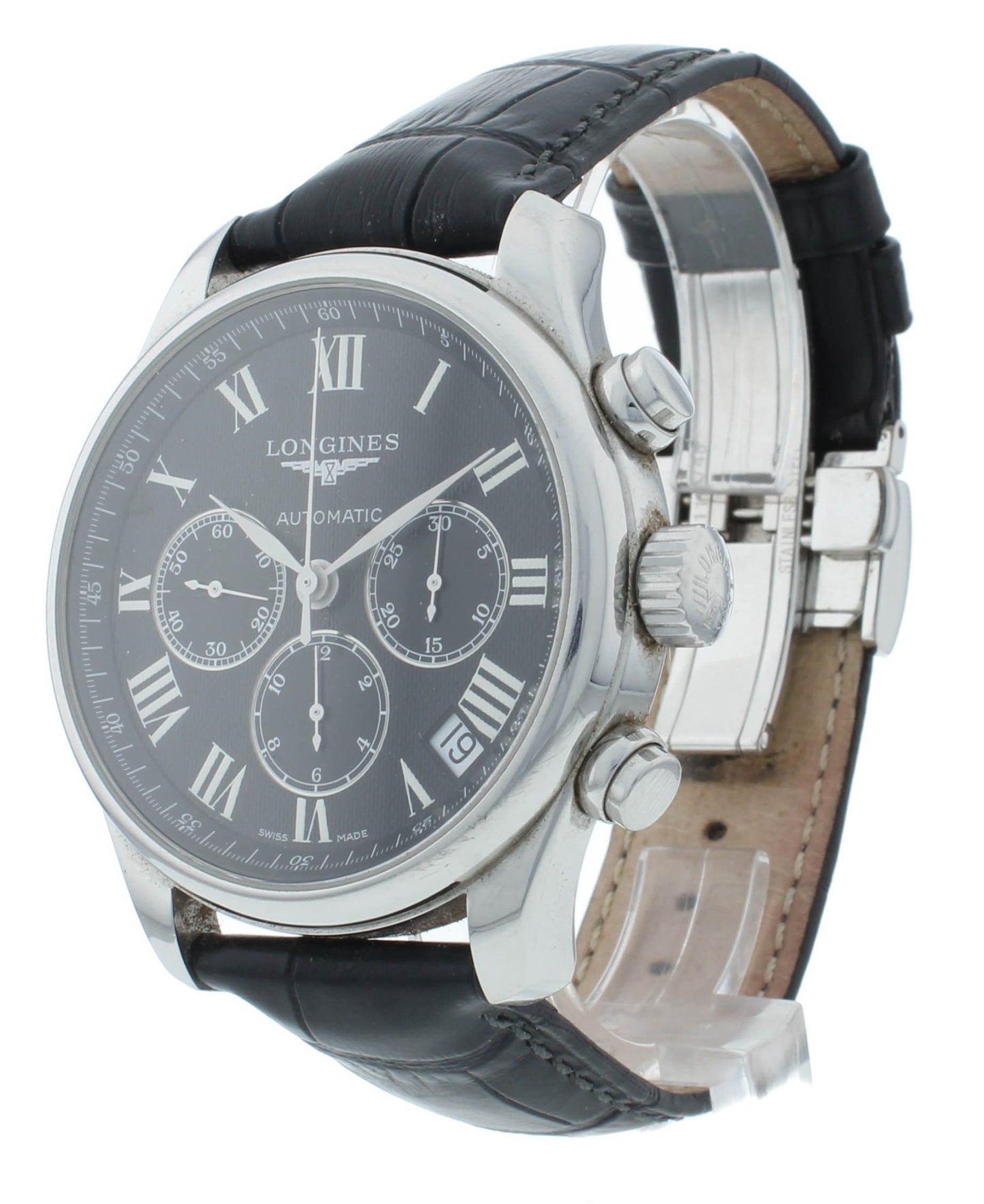 Longines Master Collection Chrono 44mm Auto Black Dial Men's Watch L2.693.4.51.7