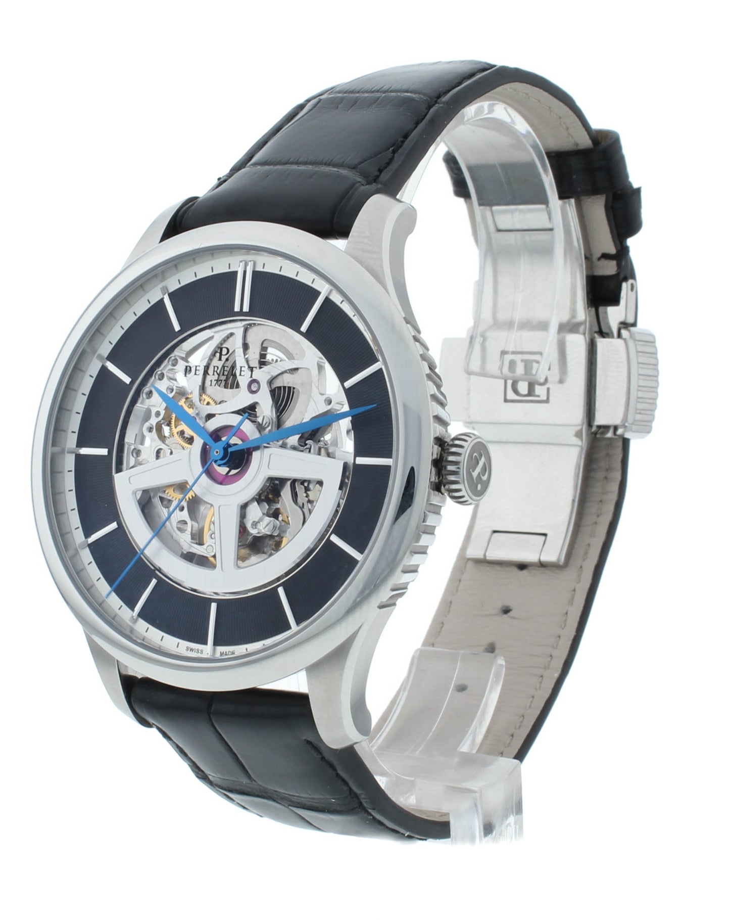 Pre-Owned Perrelet Double Rotor Skeleton 42.5mm Automatic Men’s Watch A1091/2