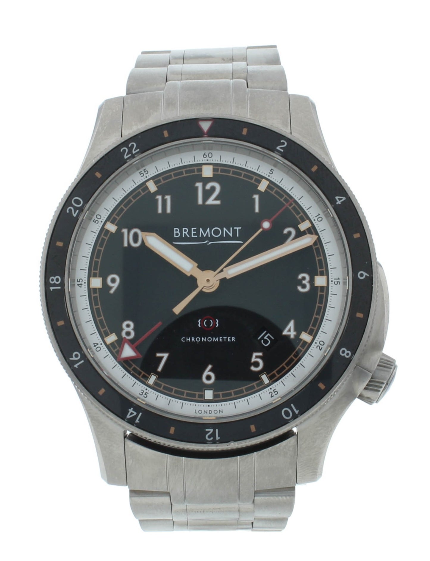 Pre-Owmed Bremont ionBird Black Dial 43mm Automatic Titanium Men's Watch 12020-B