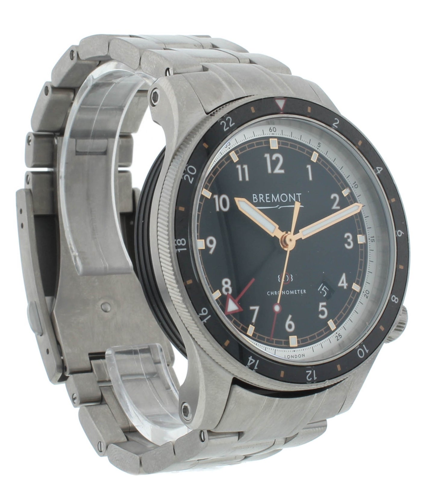 Pre-Owmed Bremont ionBird Black Dial 43mm Automatic Titanium Men's Watch 12020-B