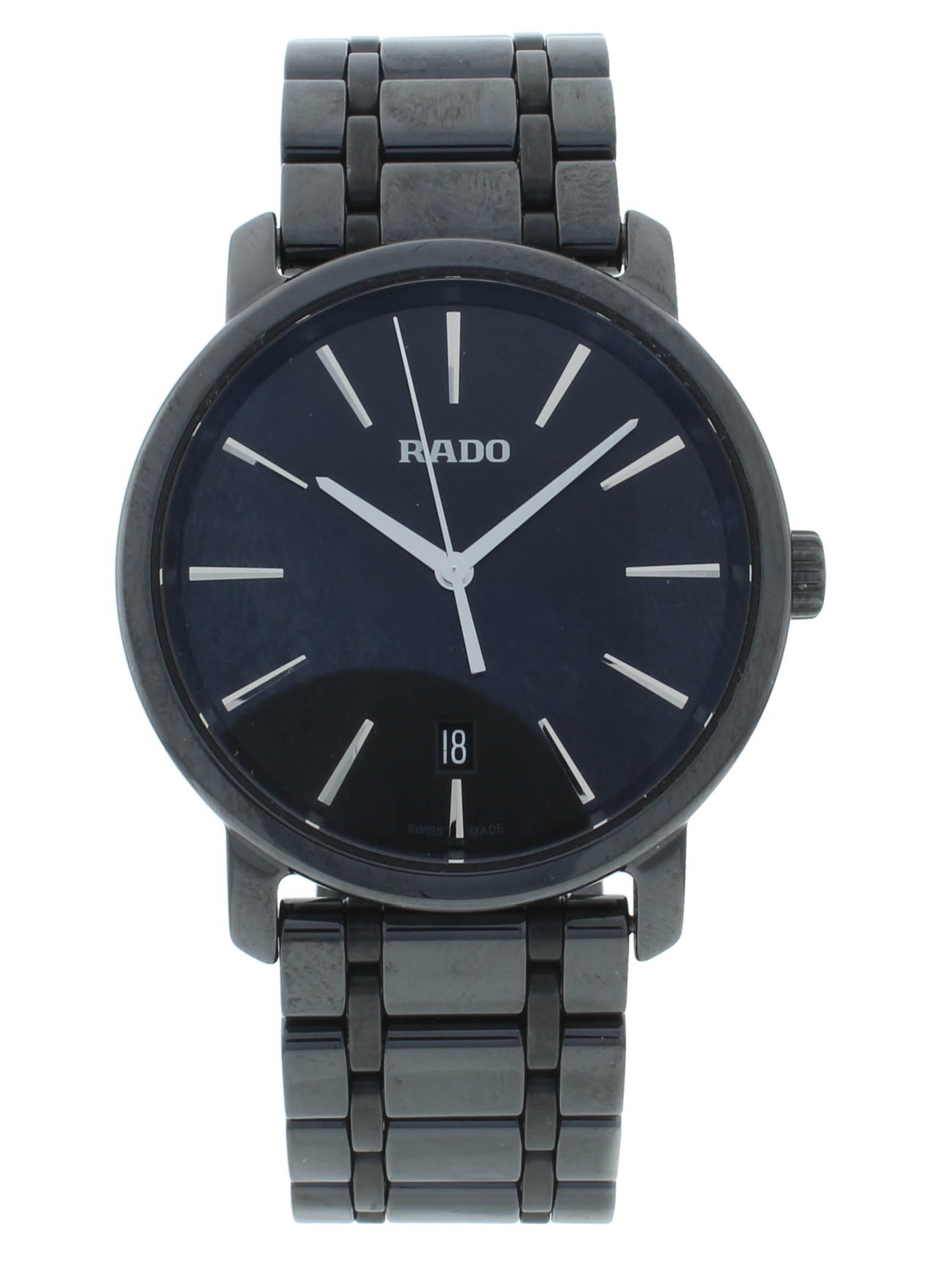 Rado DiaMaster Quartz 40mm Ceramic Black Dial Men's Watch R14066182