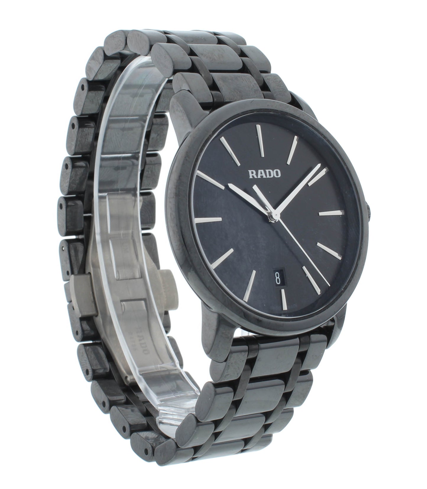 Rado DiaMaster Quartz 40mm Ceramic Black Dial Men's Watch R14066182