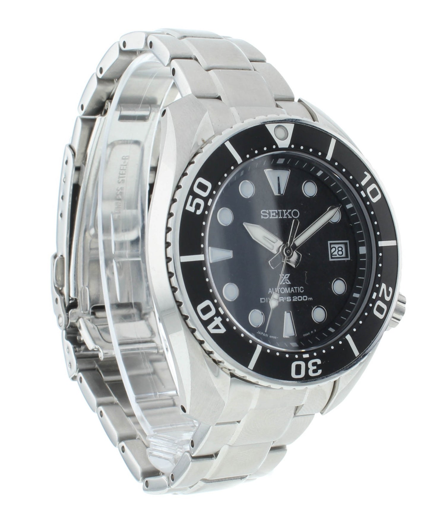 Seiko Prospex 45mm Automatic Stainless Steel Black Dial Men's Watch SPB101J1