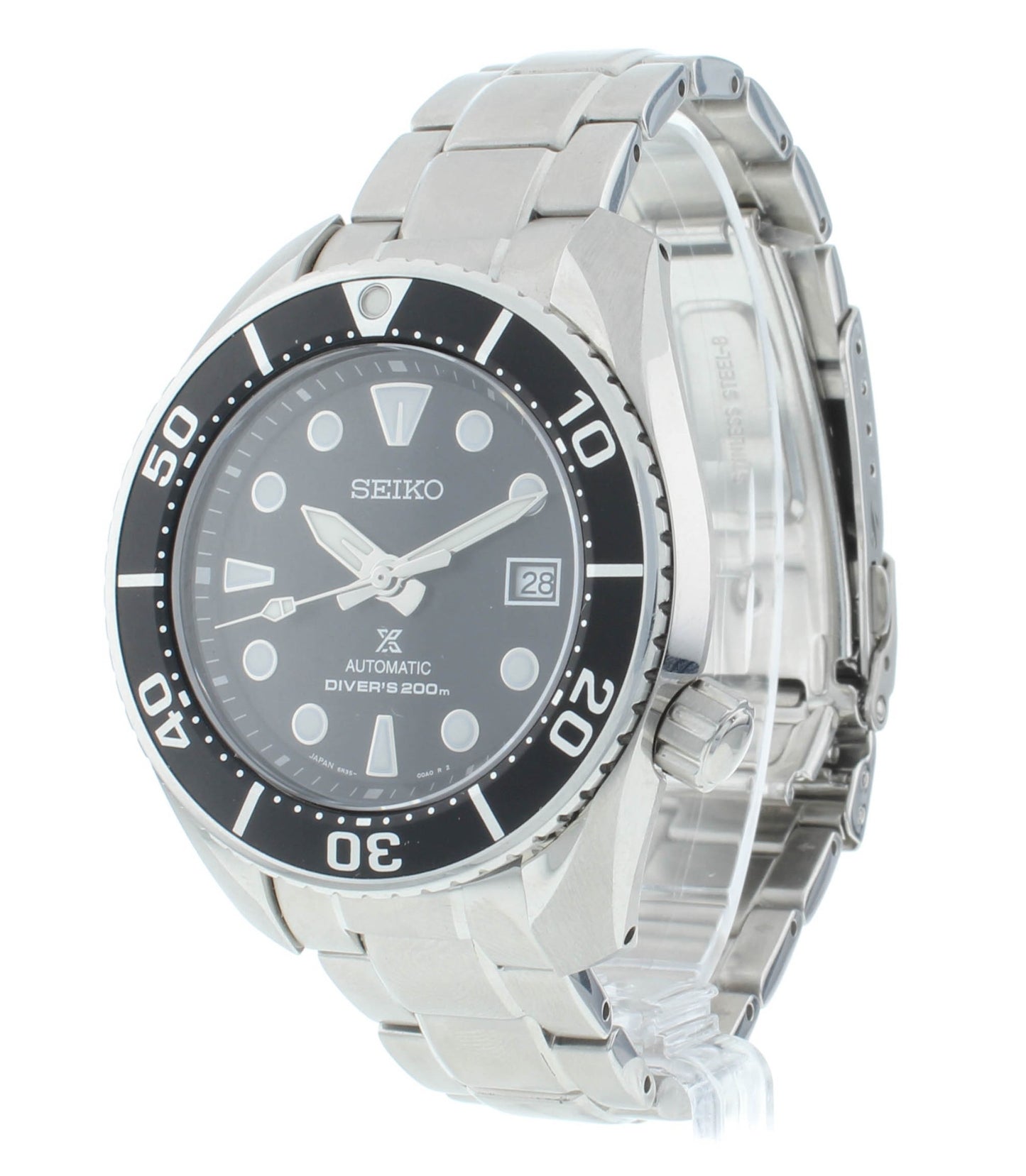 Seiko Prospex 45mm Automatic Stainless Steel Black Dial Men's Watch SPB101J1