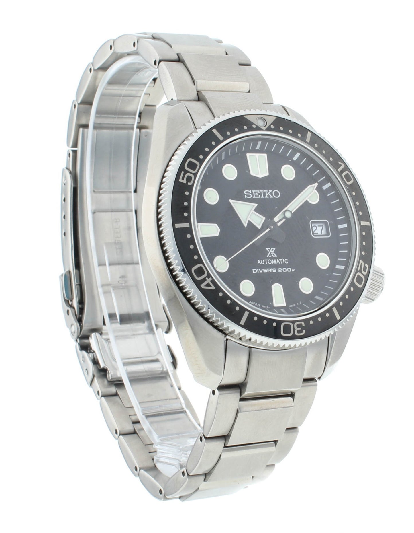 Seiko Prospex 44mm Automatic Stainless Steel Black Dial Men's Watch SPB077J1