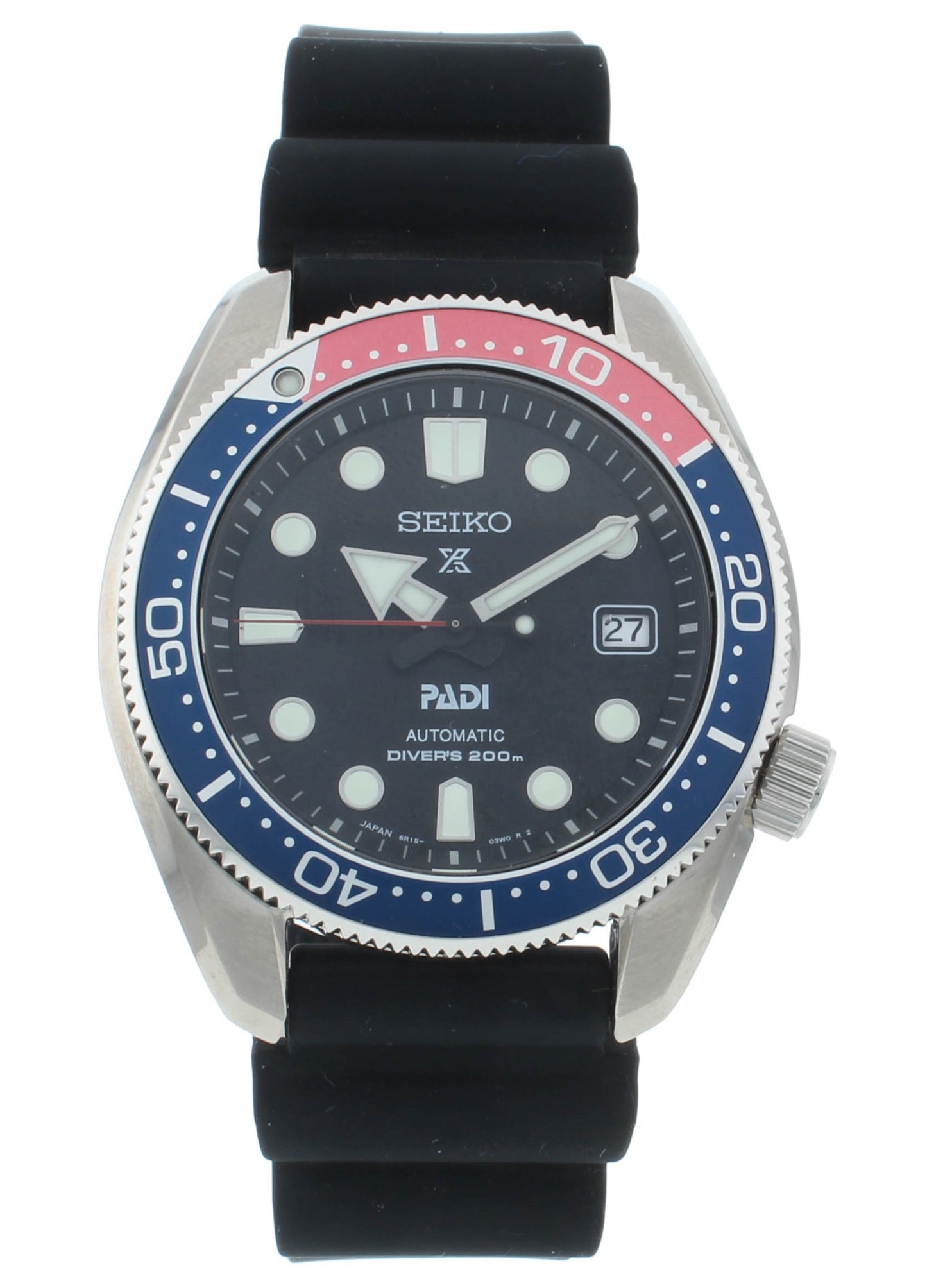 Seiko Prospex 44mm Automatic Pepsi Bezel Black Dial Men's Watch SPB087J1