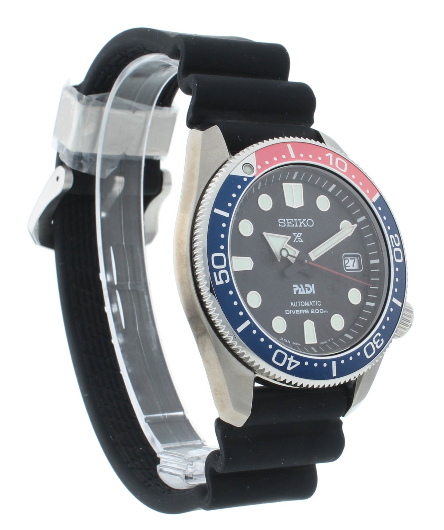 Seiko Prospex 44mm Automatic Pepsi Bezel Black Dial Men's Watch SPB087J1