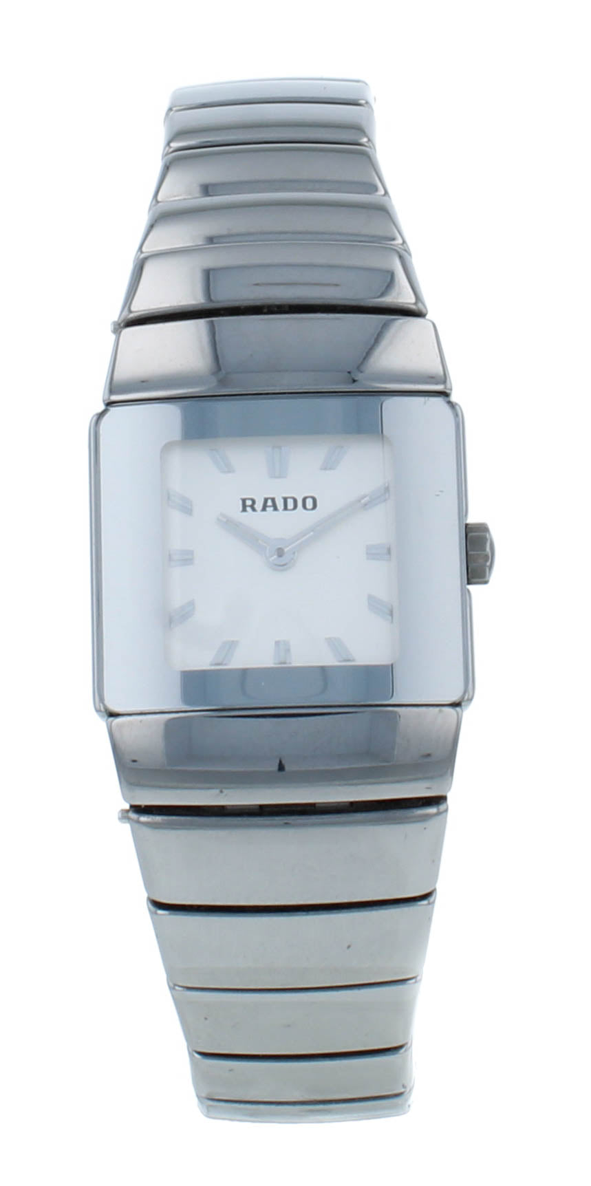 Rado Sintra Platinum-Tone White Dial 21mm Quartz Ceramic Ladies Watch R13334142