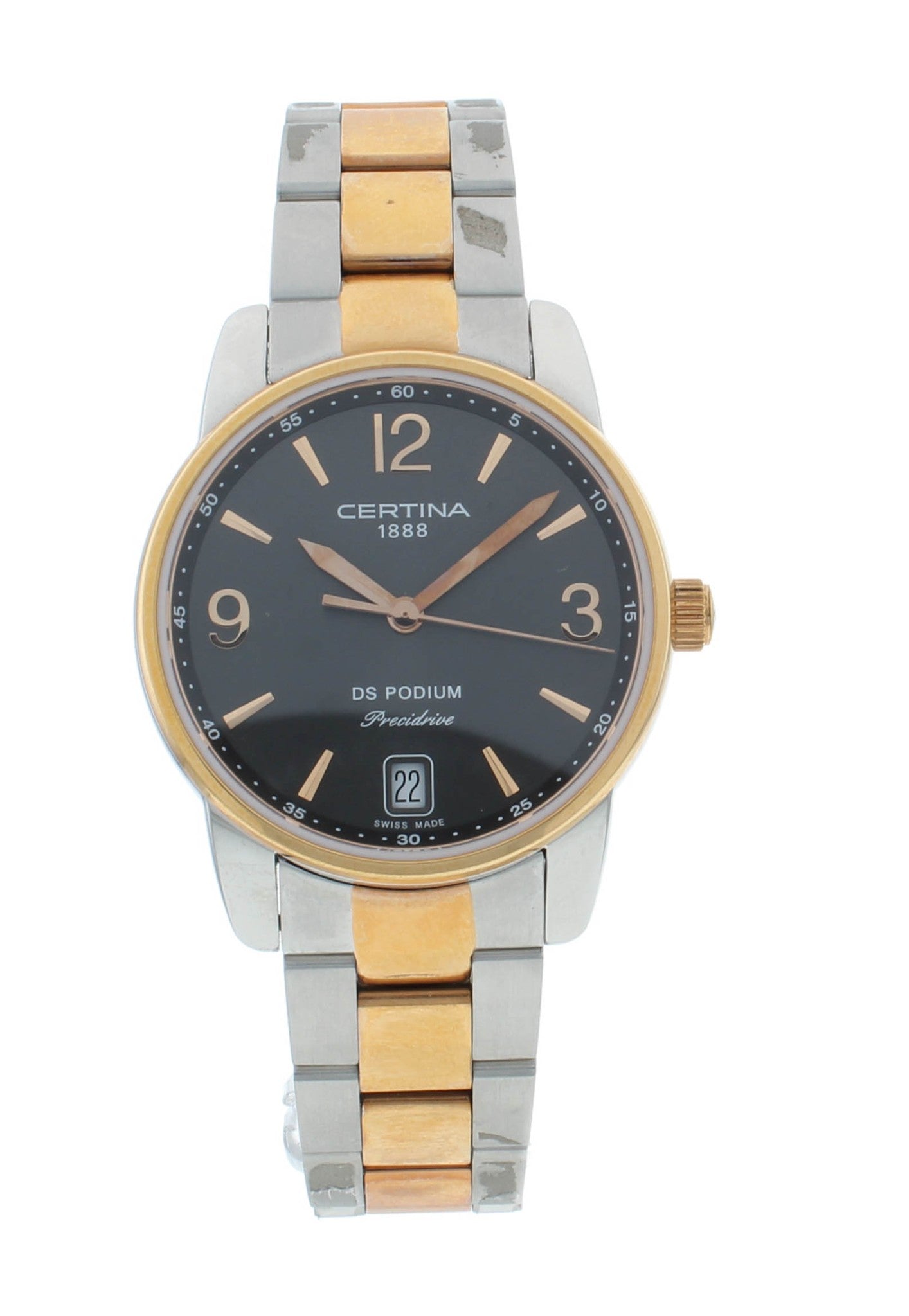 Certina DS Podium 33mm Two-Tone Quartz Gray Dial Ladies Watch C034.210.22.087.00