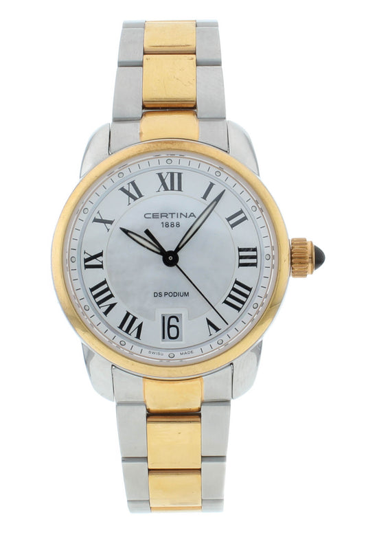 Certina DS Podium 32.5mm White MOP Dial Quartz Ladies Watch C025.210.22.118.00