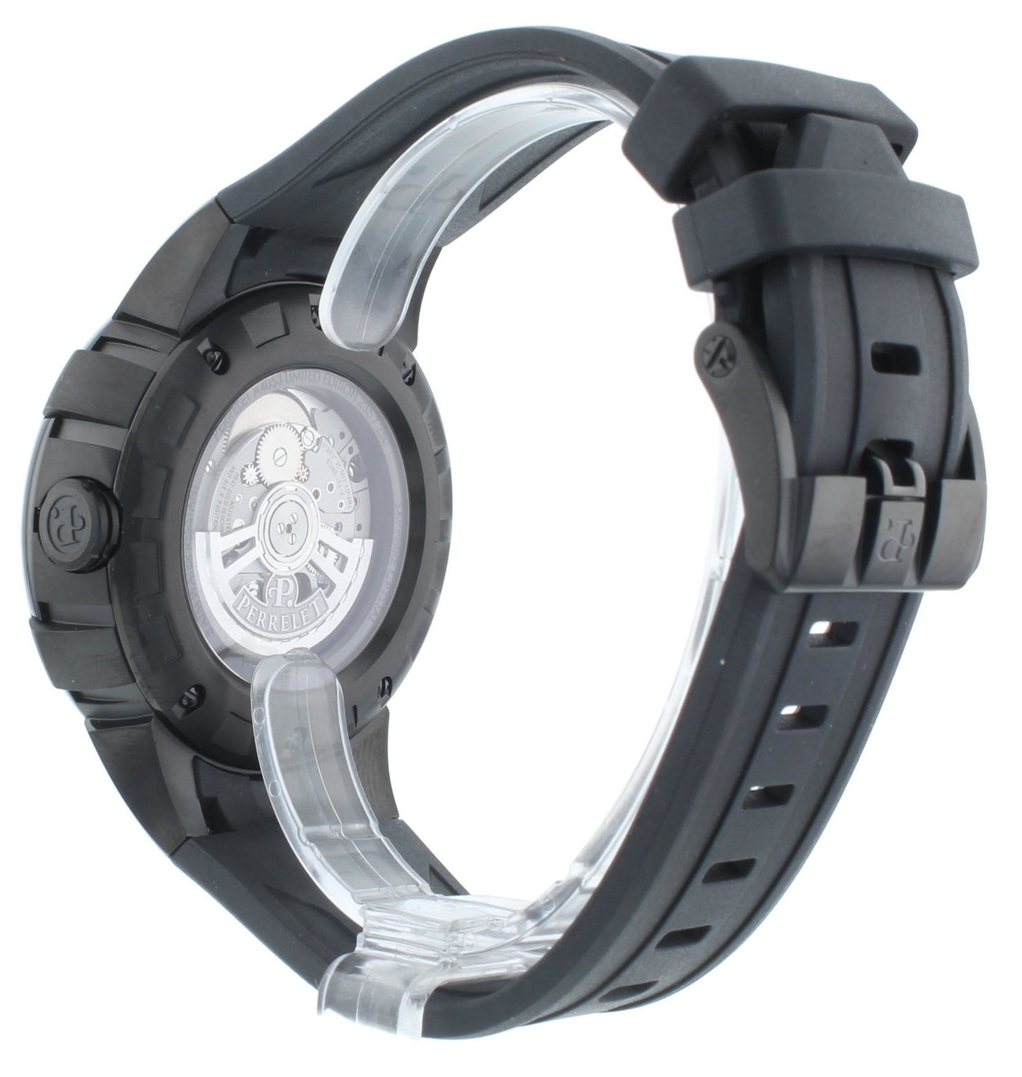 Pre-Owned Perrelet Turbine Pilot Black Dial 48mm Automatic Men’s Watch A4053/1
