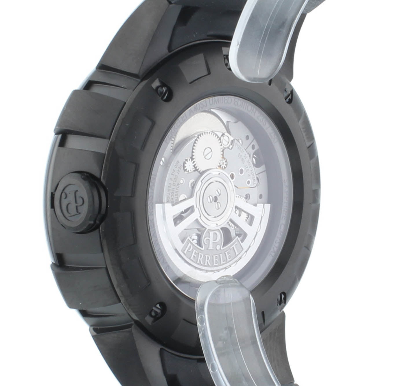Pre-Owned Perrelet Turbine Pilot Black Dial 48mm Automatic Men’s Watch A4053/1