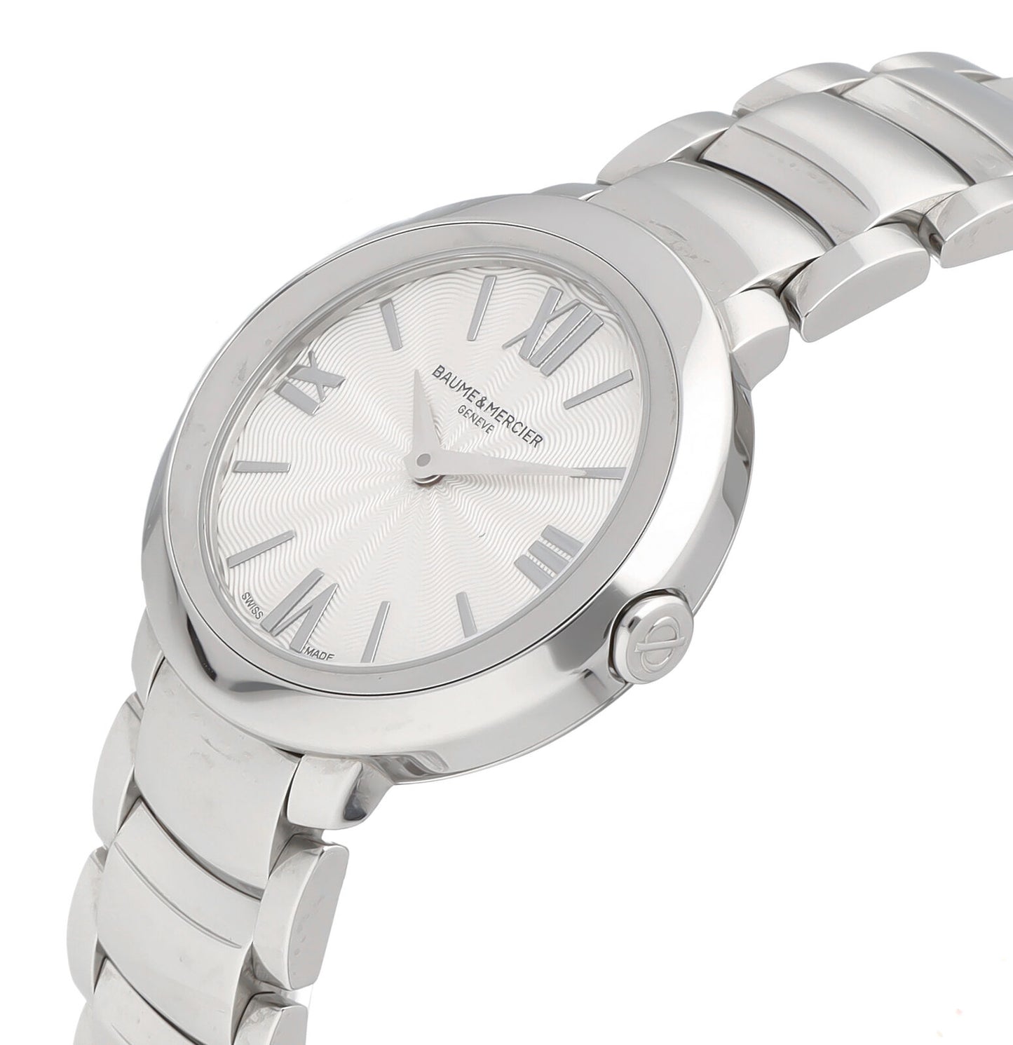 Baume & Mercier Promesse 30mm Silver Dial Stainless Steel Ladies Watch M0A10157
