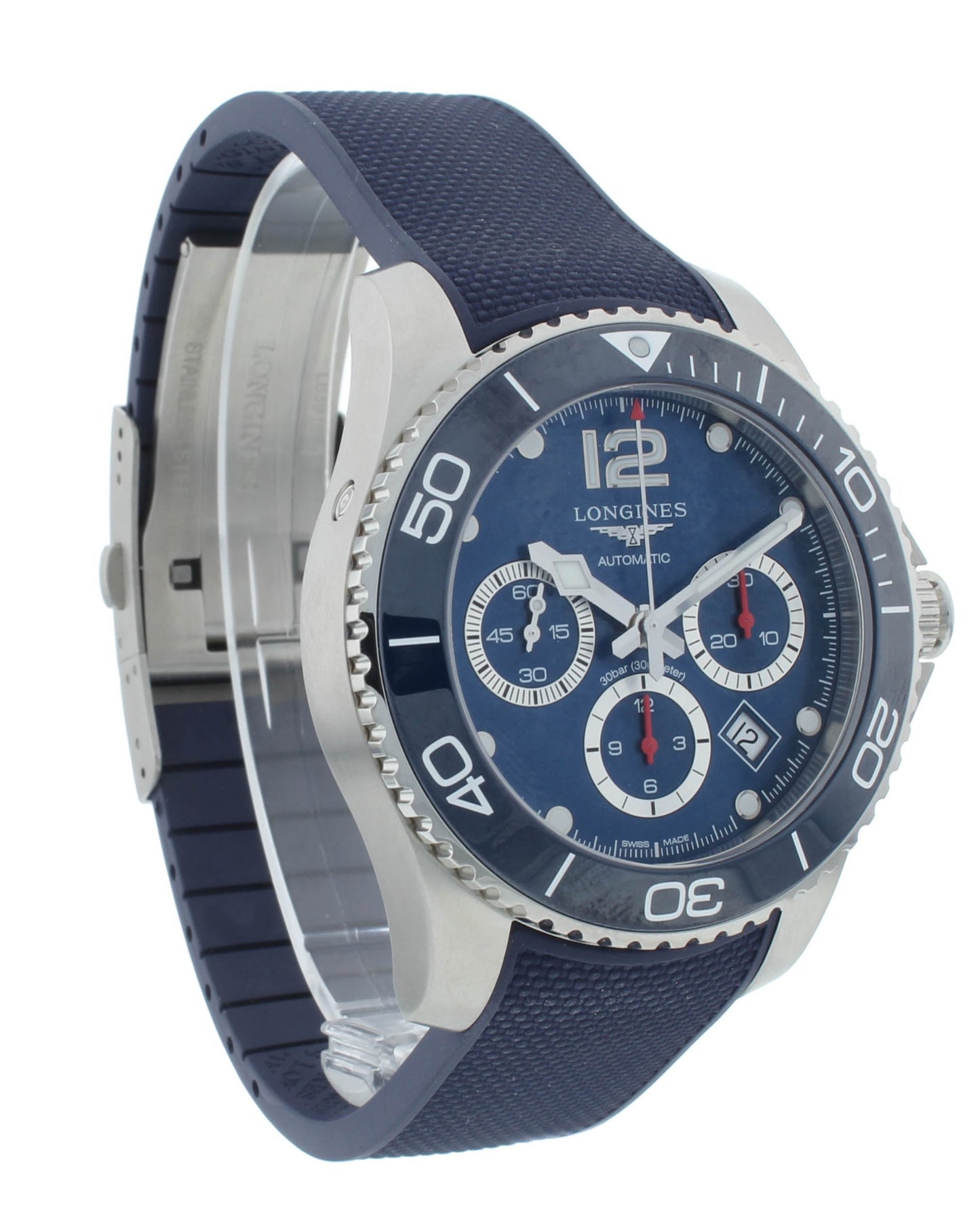 Longines HydroConquest 43mm Chrono Automatic Blue Dial Men's Watch L3.883.4.96.9