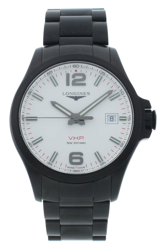 Longines Conquest V.H.P. 43mm Quartz Silver Dial Men's Watch L3.726.2.76.6